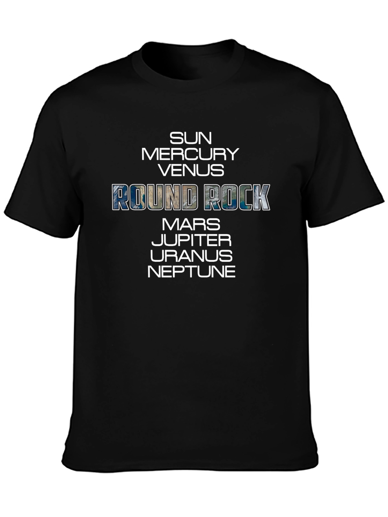 Round Rock Planets Graphic T-Shirt