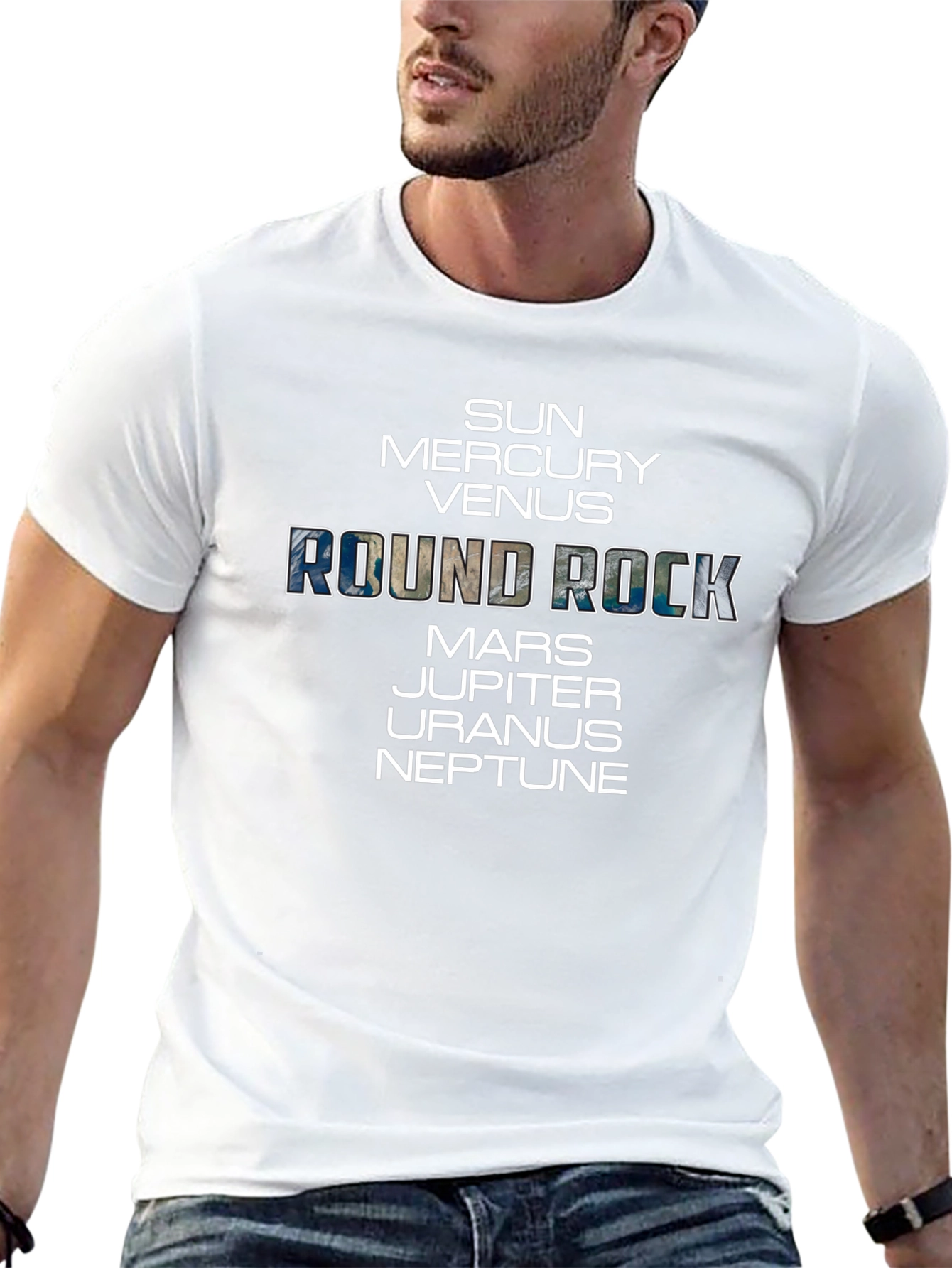 Round Rock Planets Graphic T-Shirt