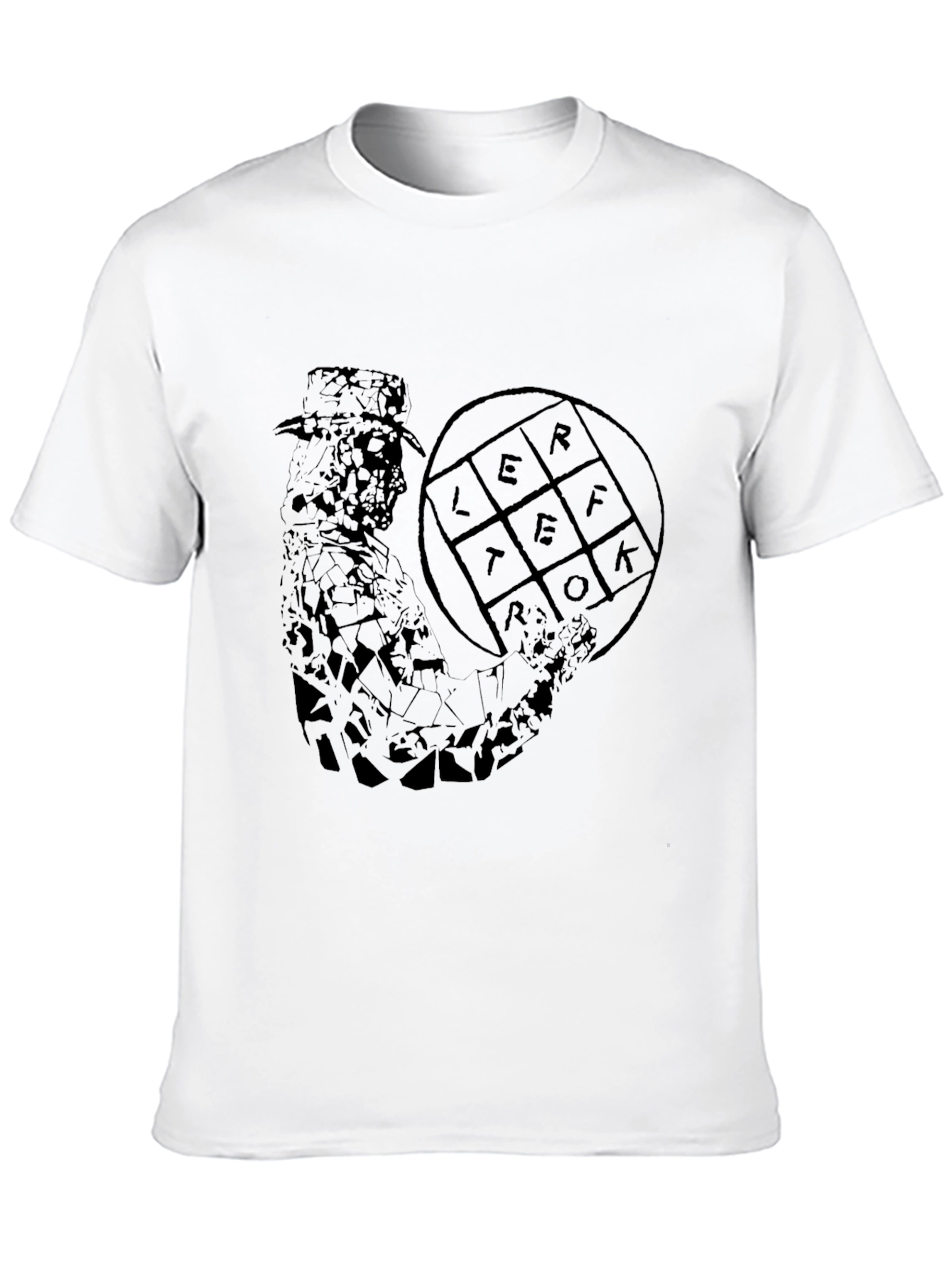 Abstract Letterfolk Graphic Black T-Shirt