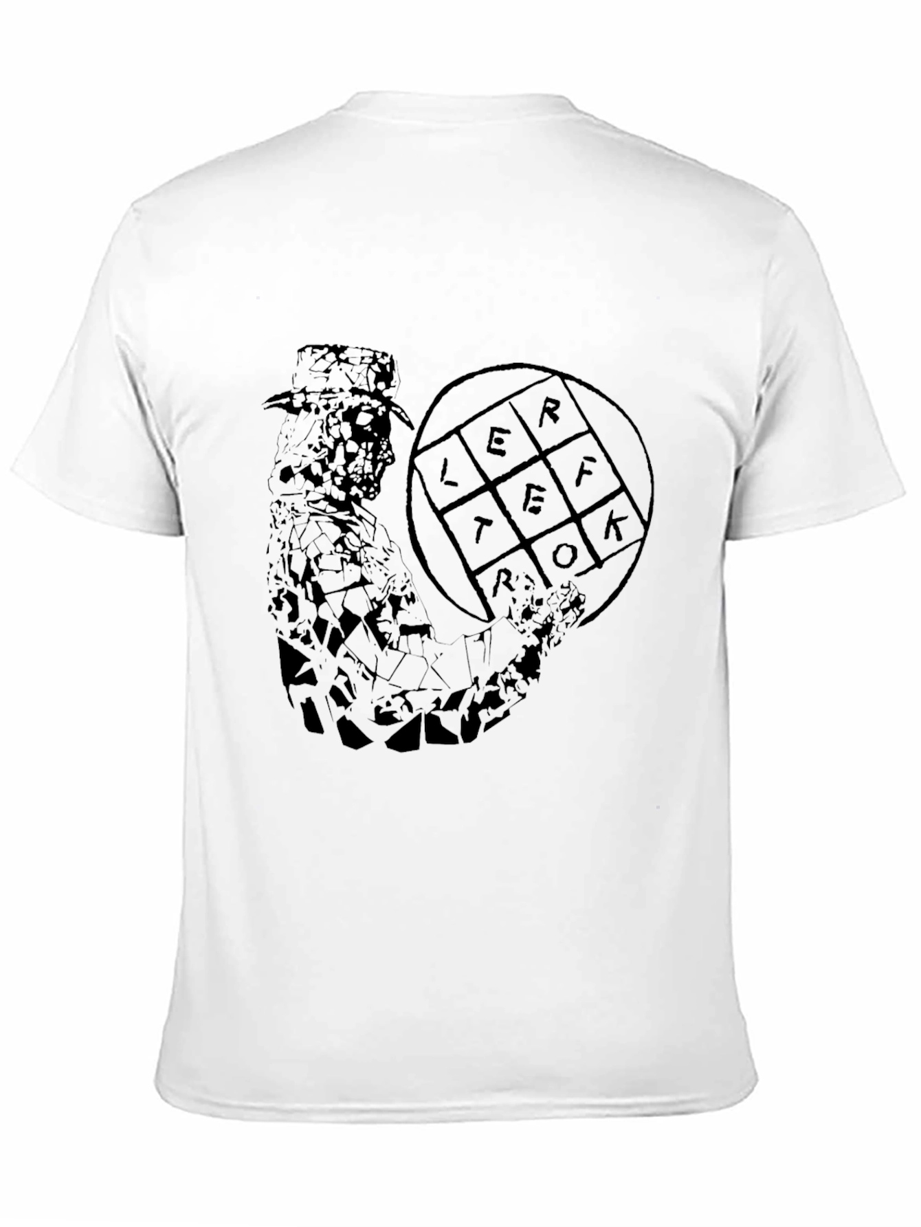 Abstract Letterfolk Graphic Black T-Shirt