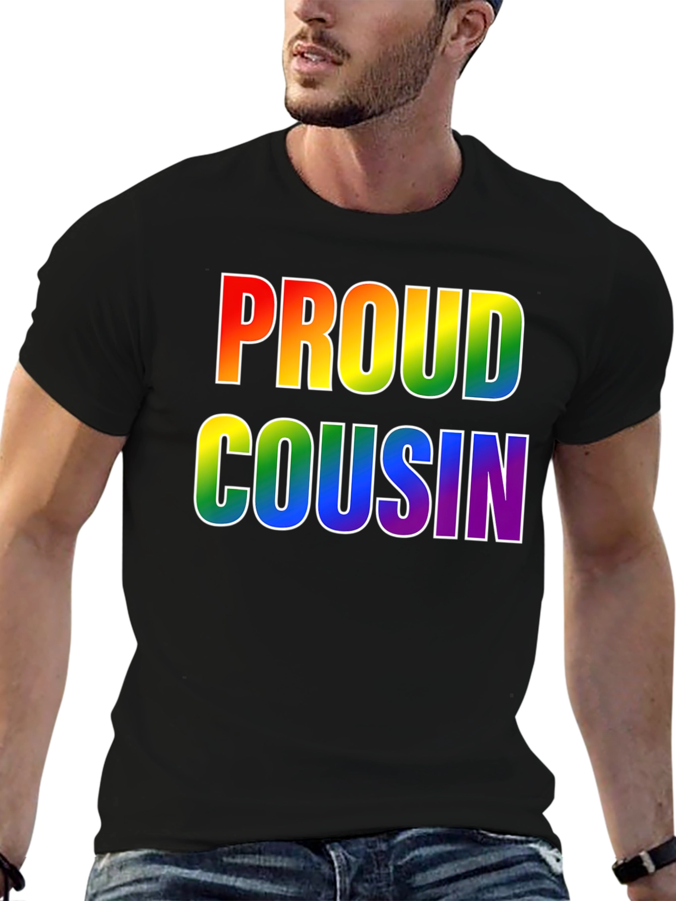 Proud Cousin Rainbow T-Shirt - LGBTQ+ Pride