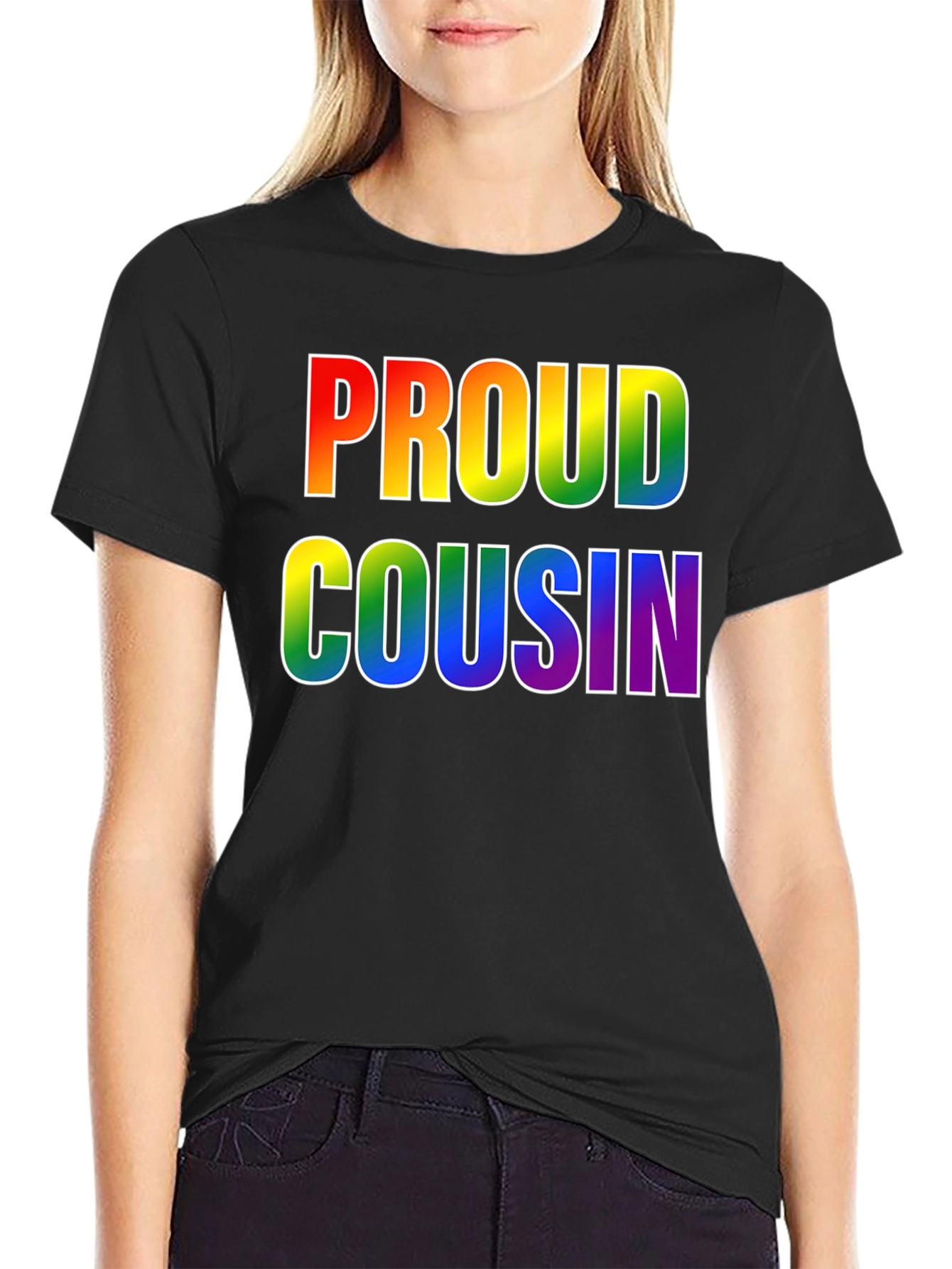 Proud Cousin Rainbow T-Shirt - LGBTQ+ Pride