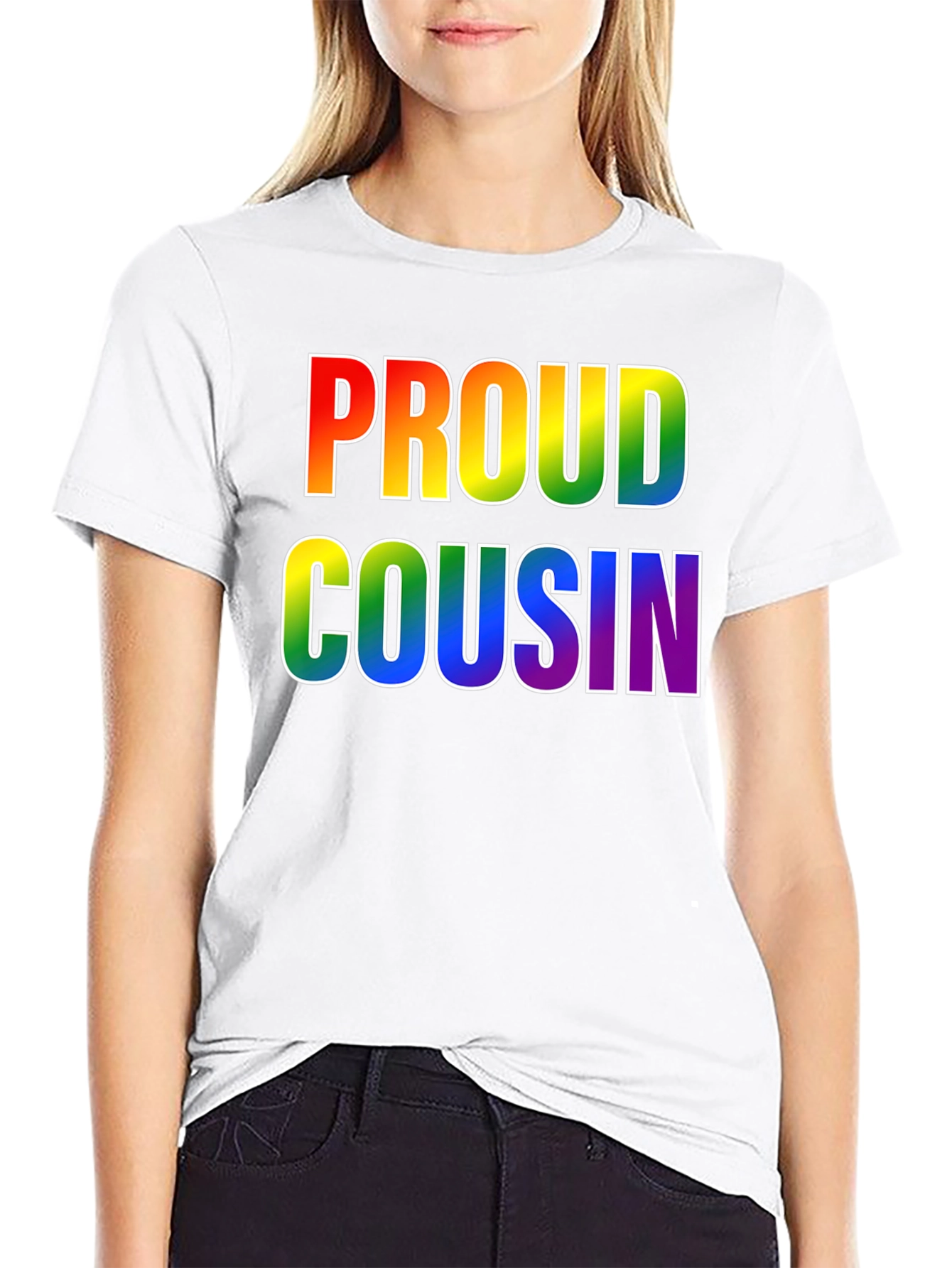 Proud Cousin Rainbow T-Shirt - LGBTQ+ Pride