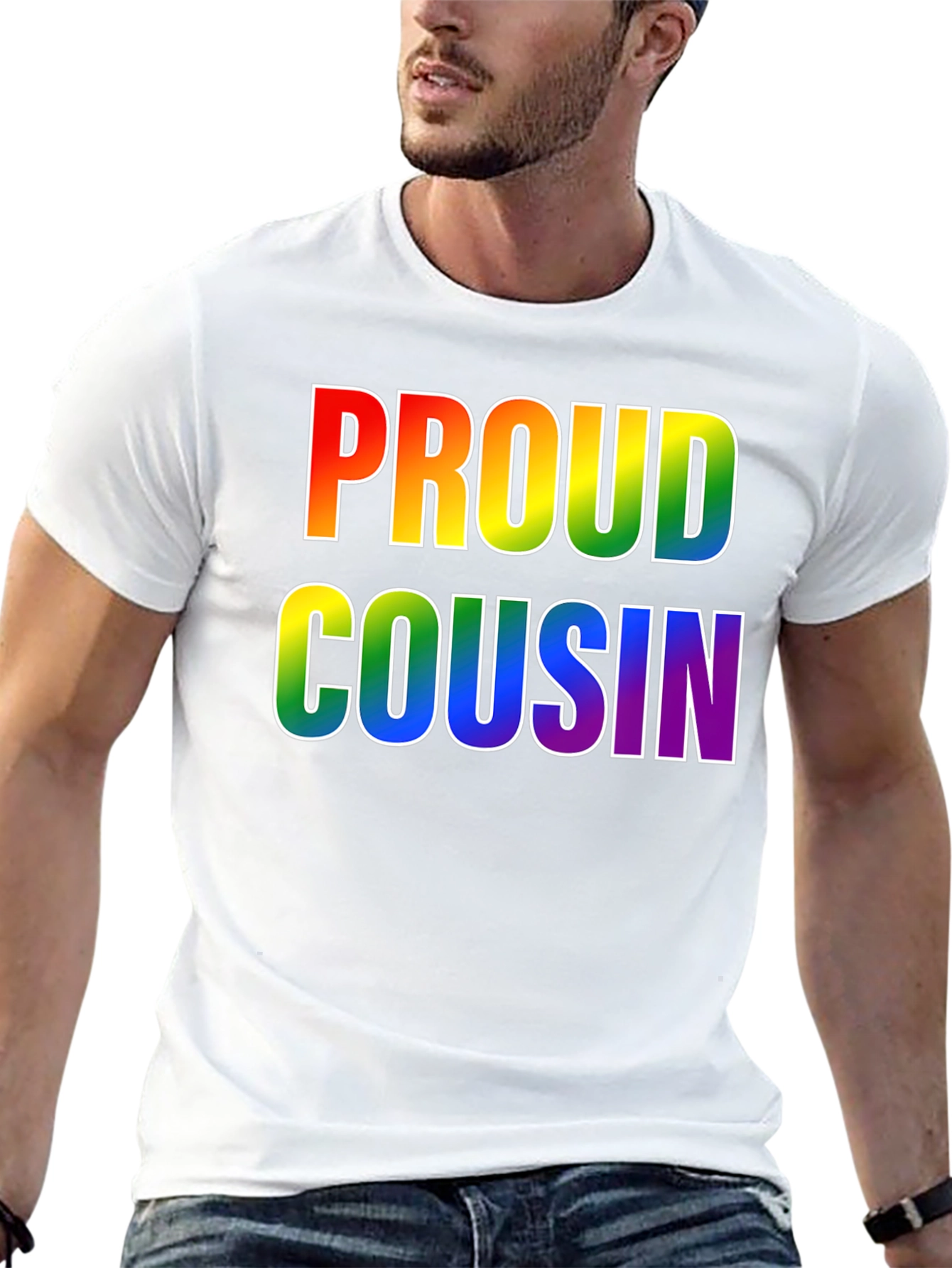 Proud Cousin Rainbow T-Shirt - LGBTQ+ Pride