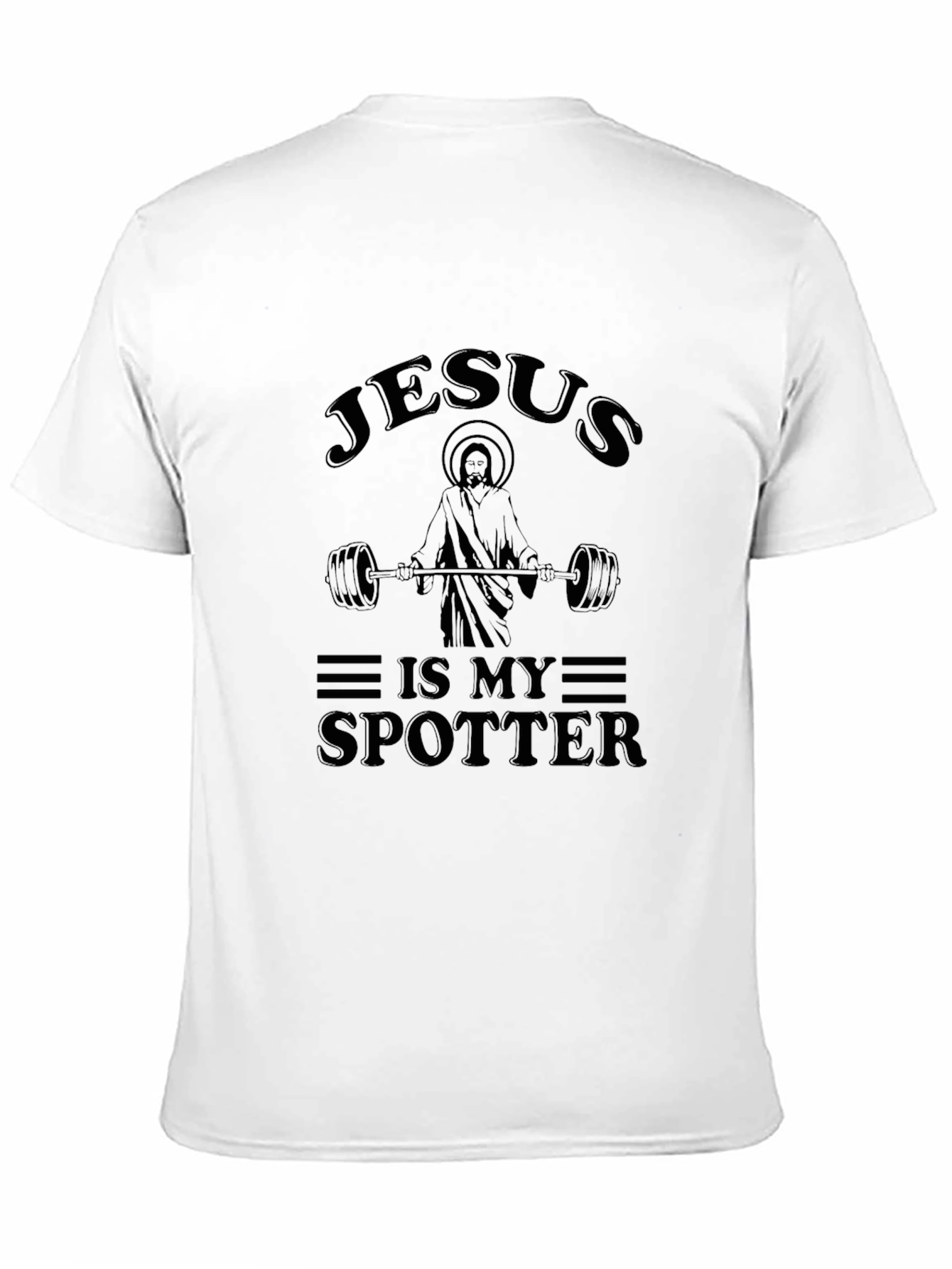 Jesus Is My Spotter Black Graphic Tee