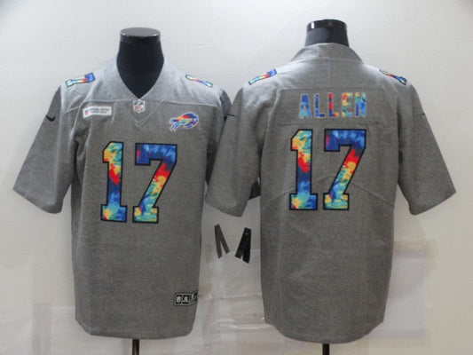 Men's Buffalo Bills Josh Allen #17 Gray Game Player Jerseys