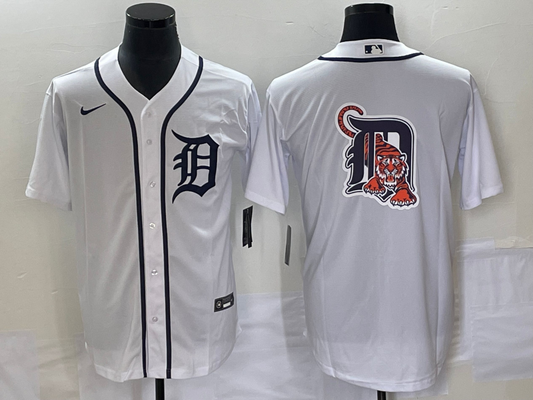 Men's Detroit Tigers White Home Replica Team Jerseys