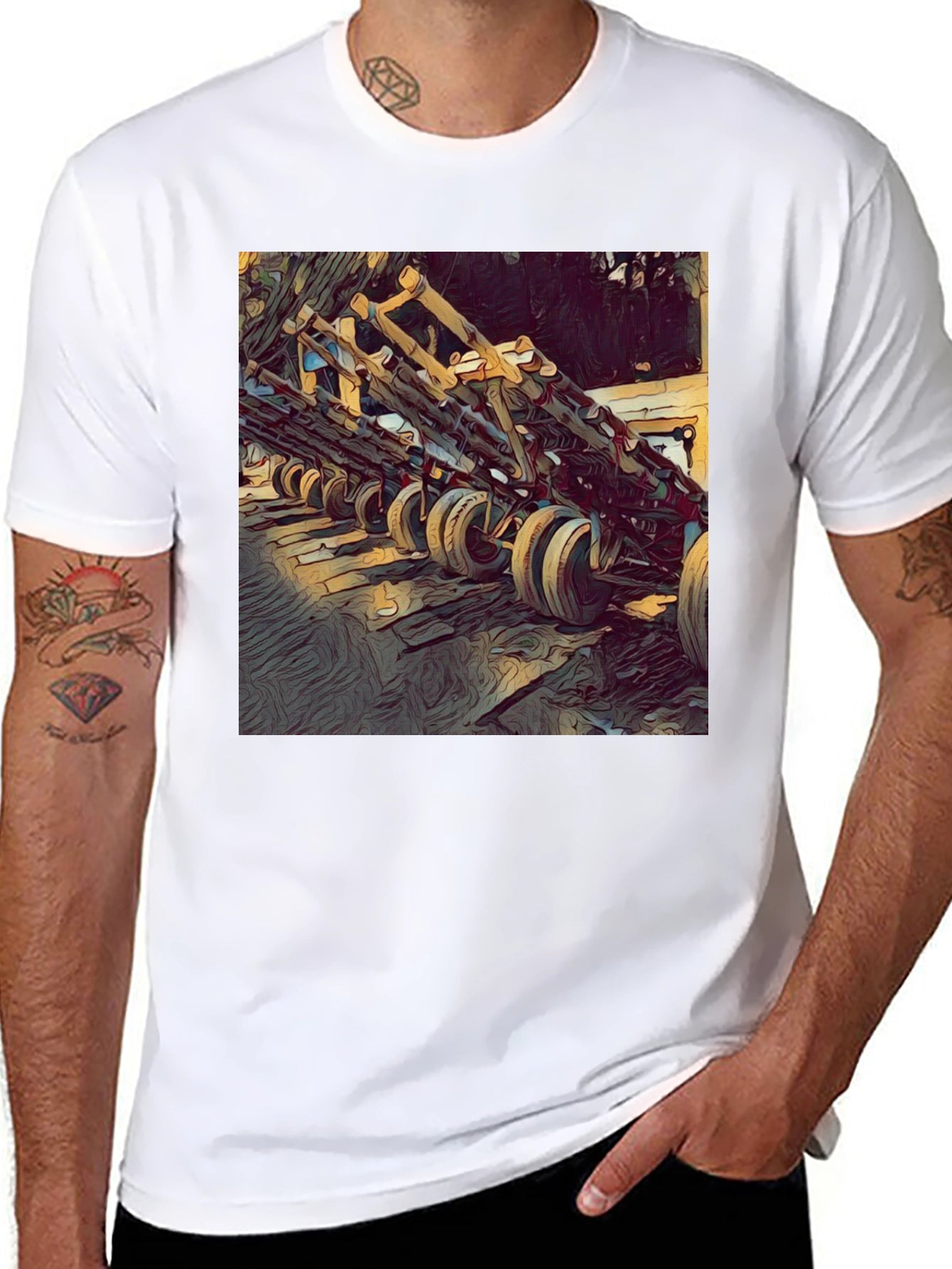 Unique Graphic T-Shirt: Wooden Structure