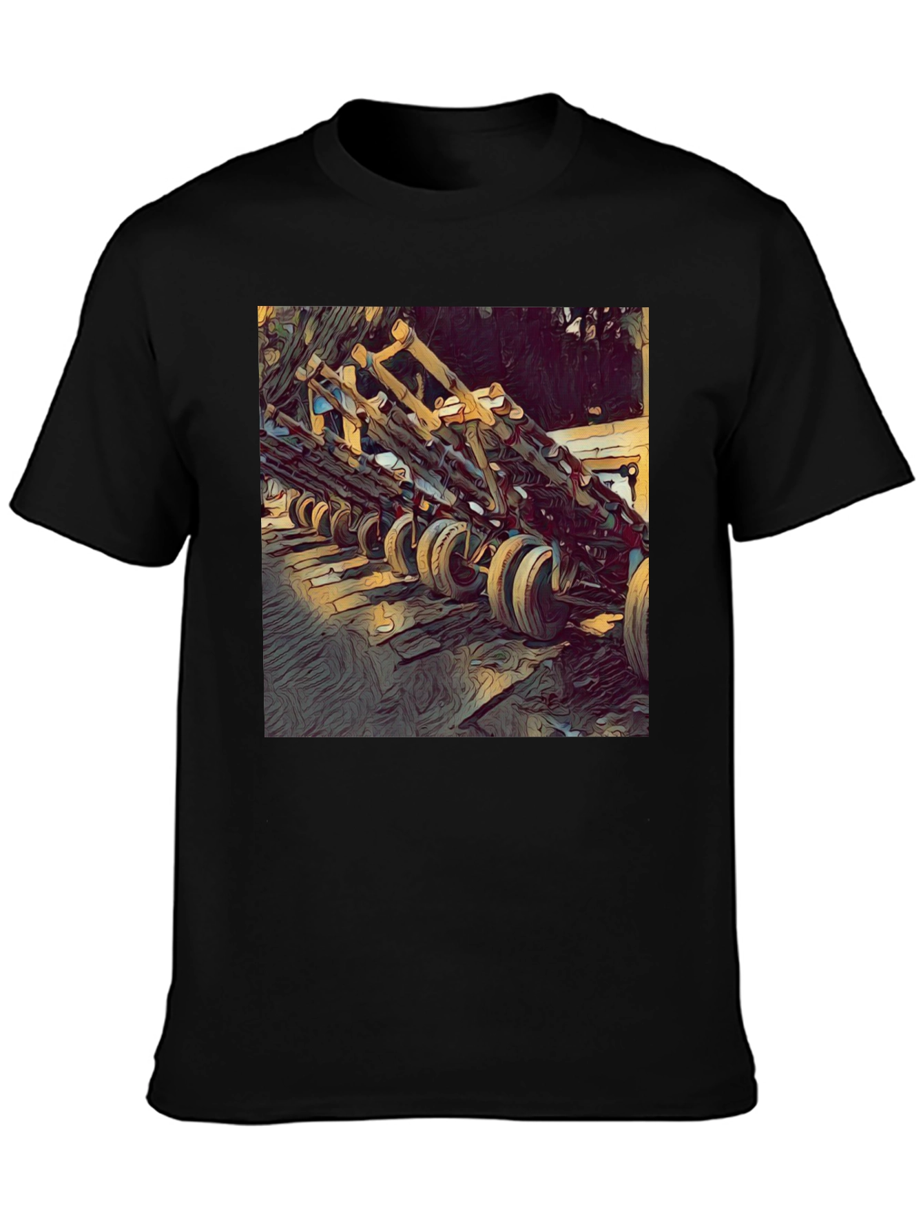 Unique Graphic T-Shirt: Wooden Structure