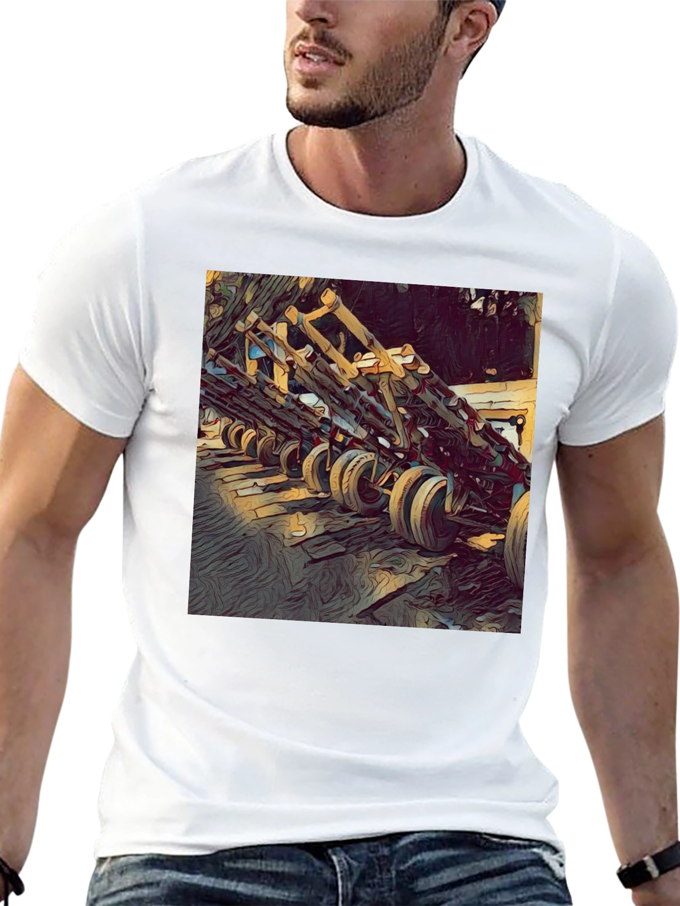 Unique Graphic T-Shirt: Wooden Structure