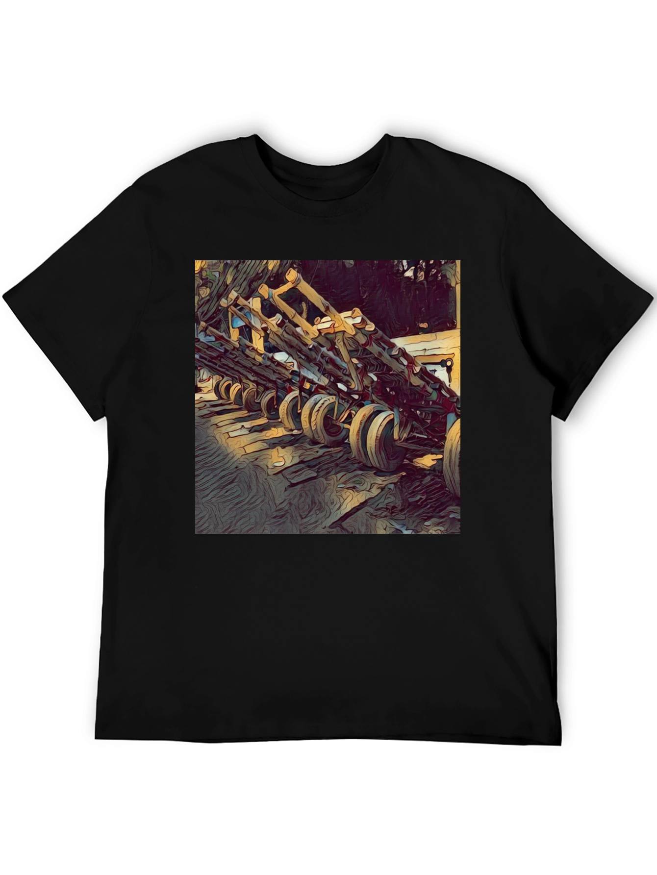 Unique Graphic T-Shirt: Wooden Structure
