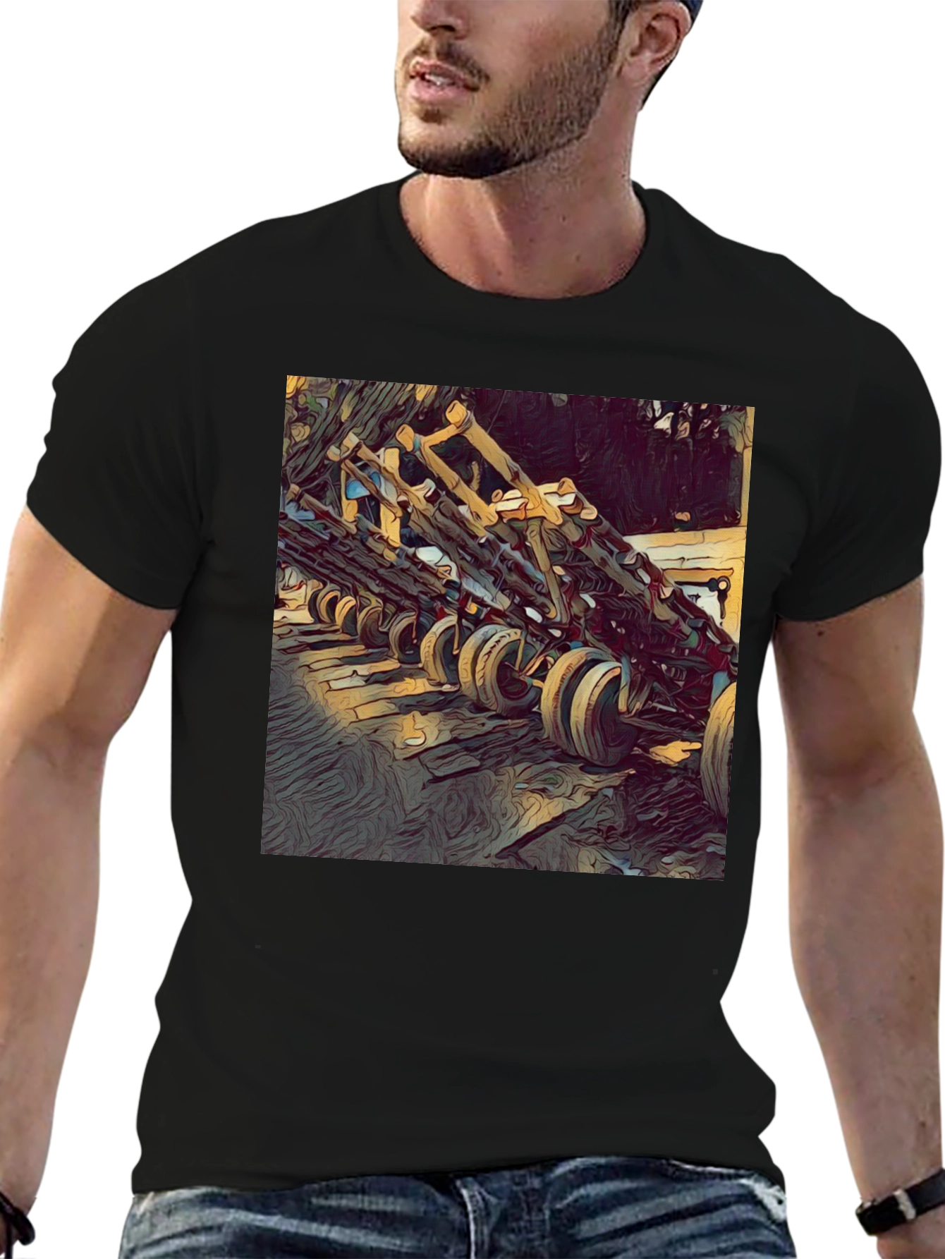 Unique Graphic T-Shirt: Wooden Structure