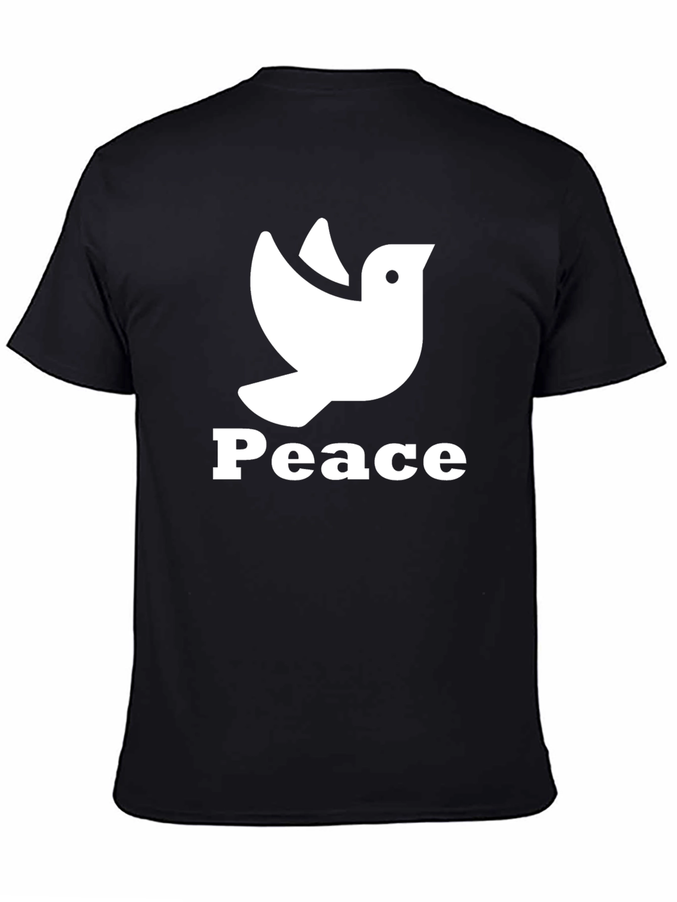 Peace Dove Graphic Black T-Shirt