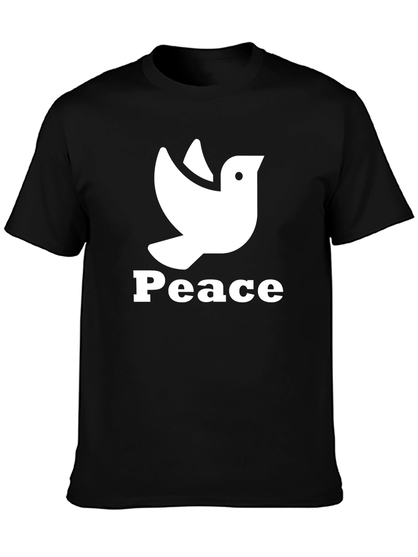 Peace Dove Graphic Black T-Shirt