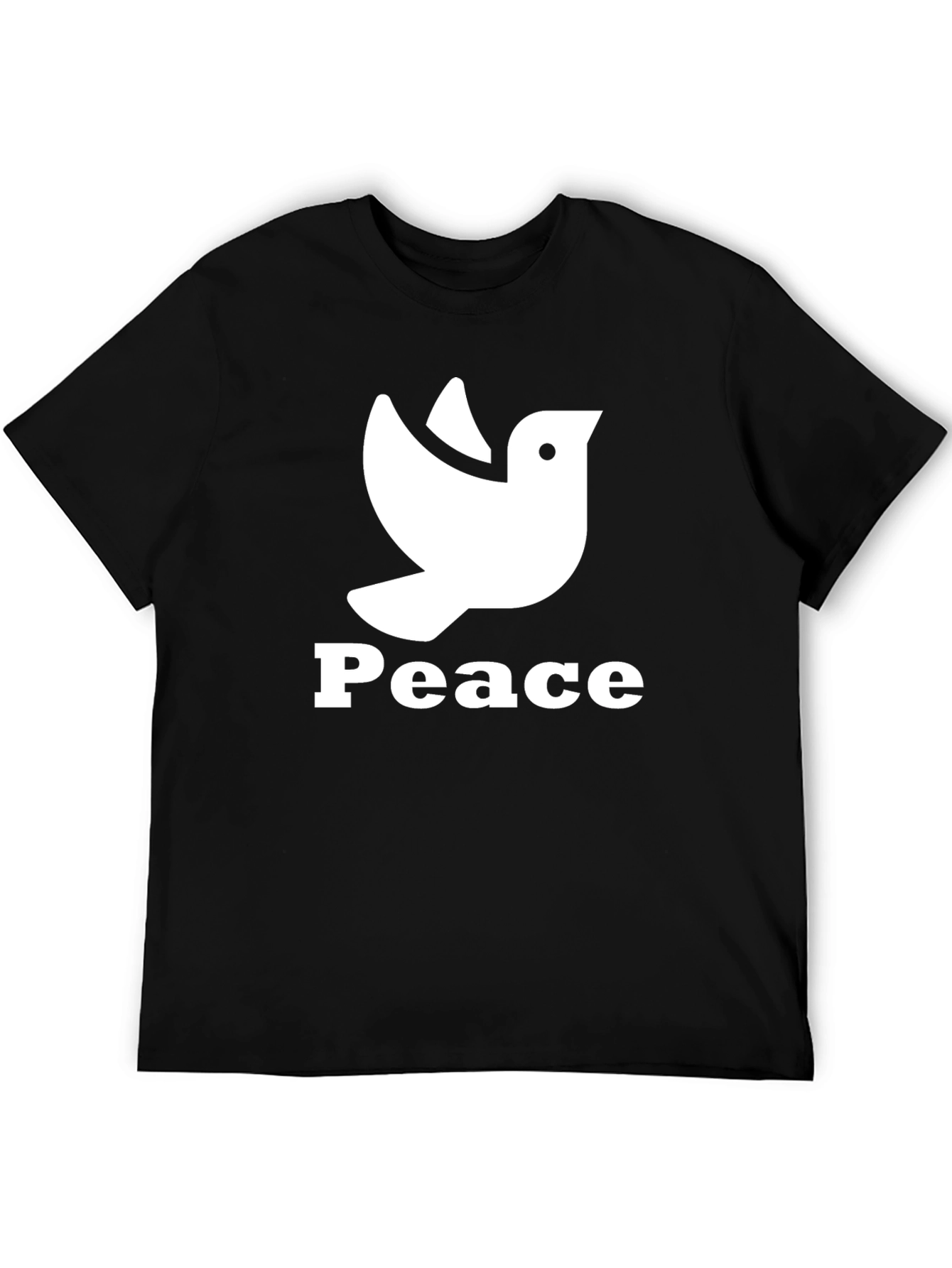 Peace Dove Graphic Black T-Shirt