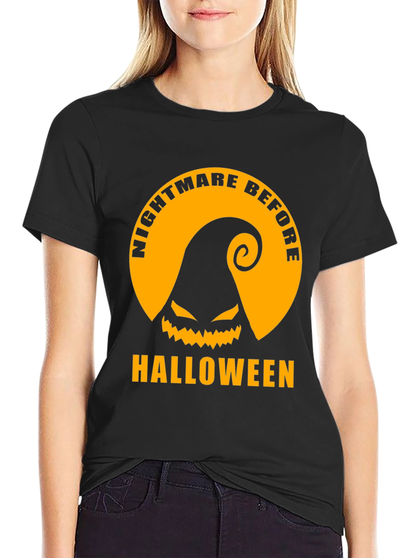 Nightmare Before Halloween Graphic Tee - Black