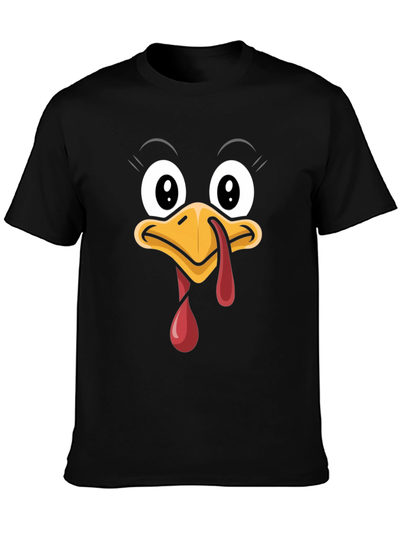 Funny Thanksgiving Turkey Face Graphic Tee