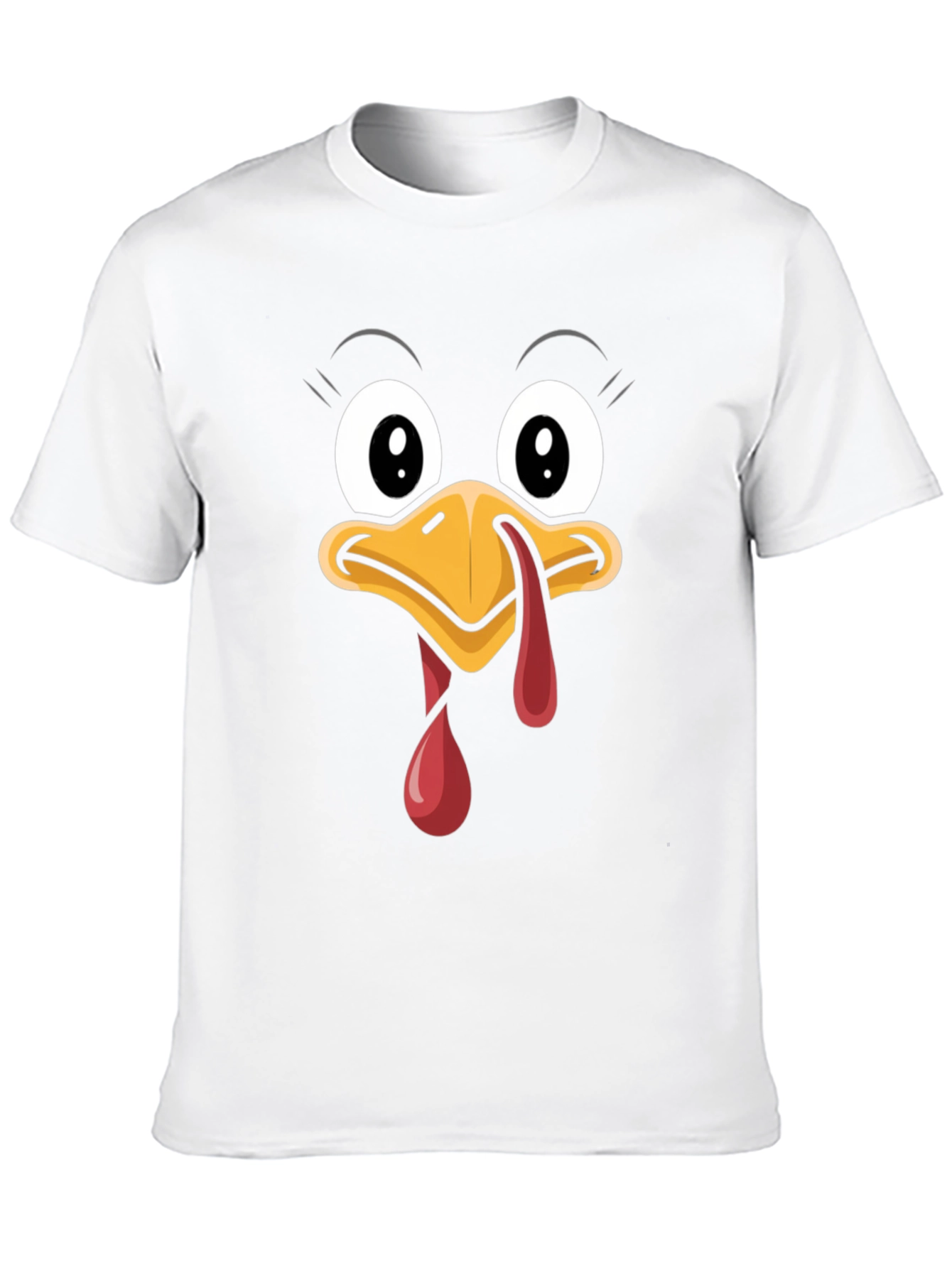 Funny Thanksgiving Turkey Face Graphic Tee