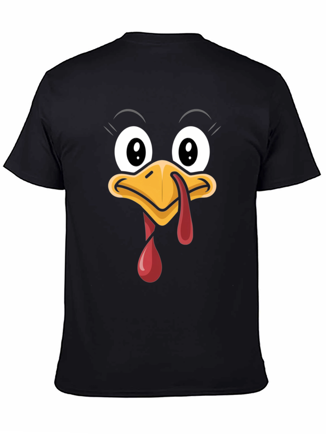 Funny Thanksgiving Turkey Face Graphic Tee