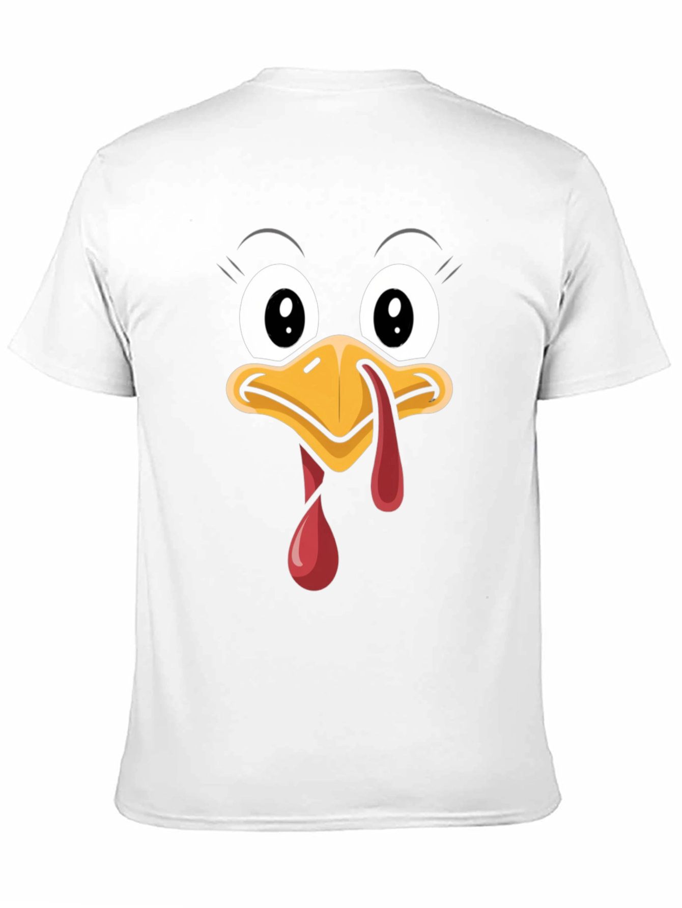 Funny Thanksgiving Turkey Face Graphic Tee