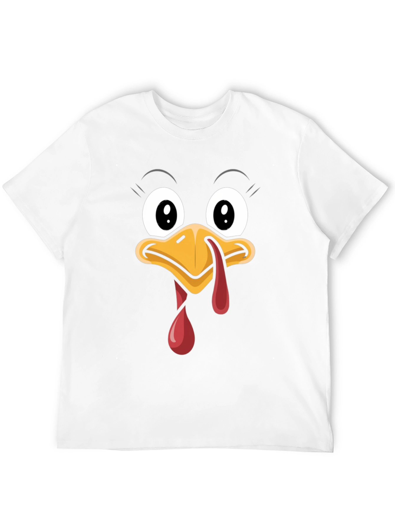 Funny Thanksgiving Turkey Face Graphic Tee