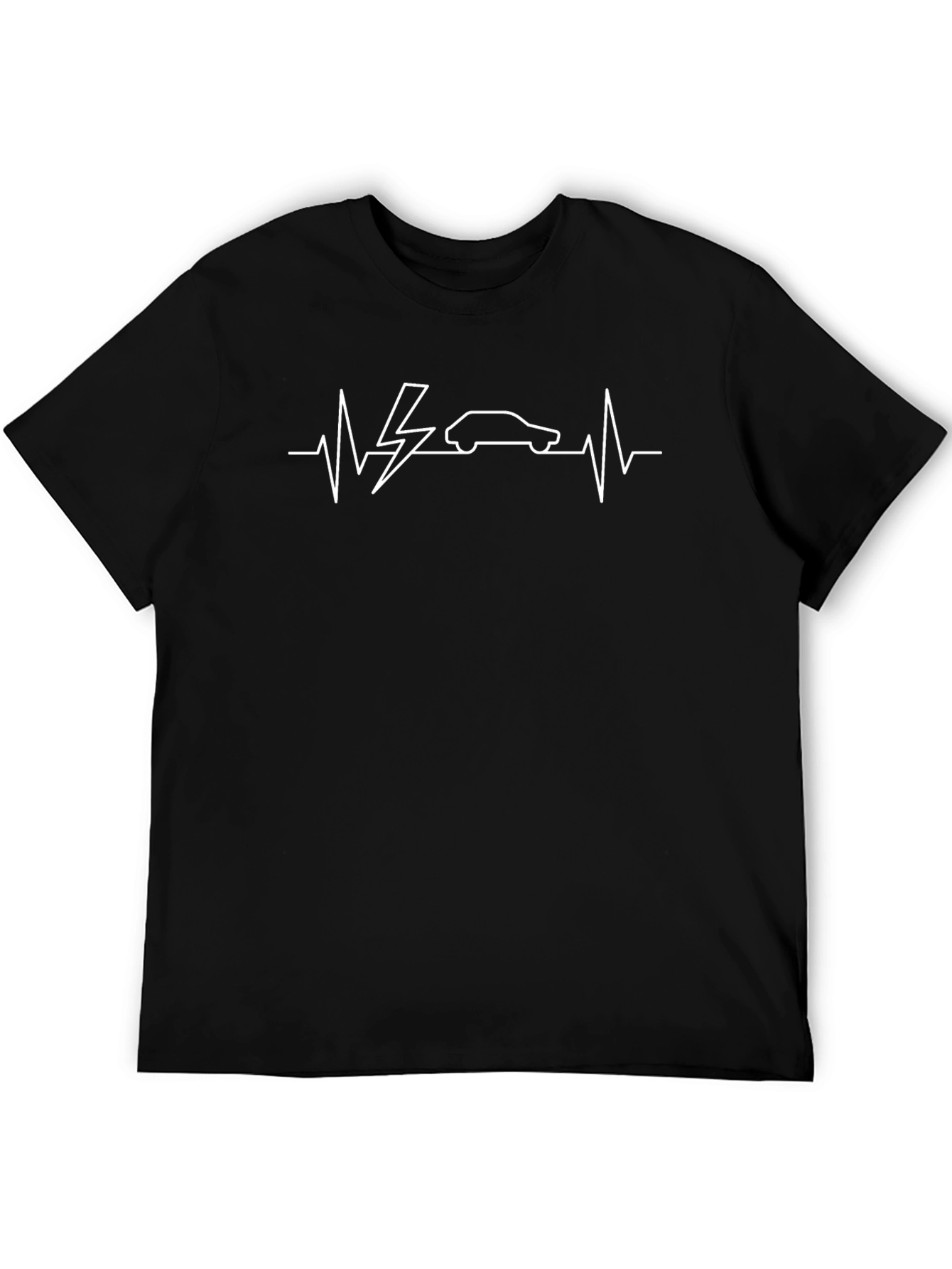 Electric Car Heartbeat T-Shirt - Modern Style