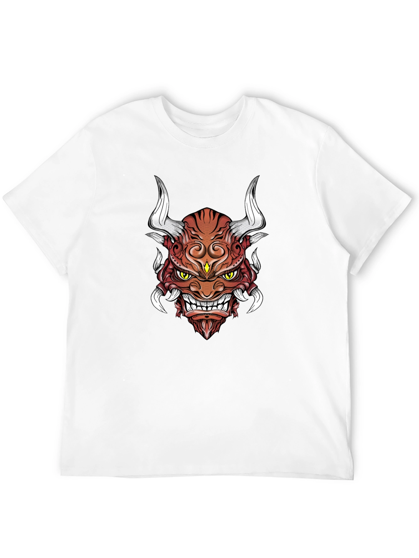 Demon Oni Mask Graphic T-Shirt
