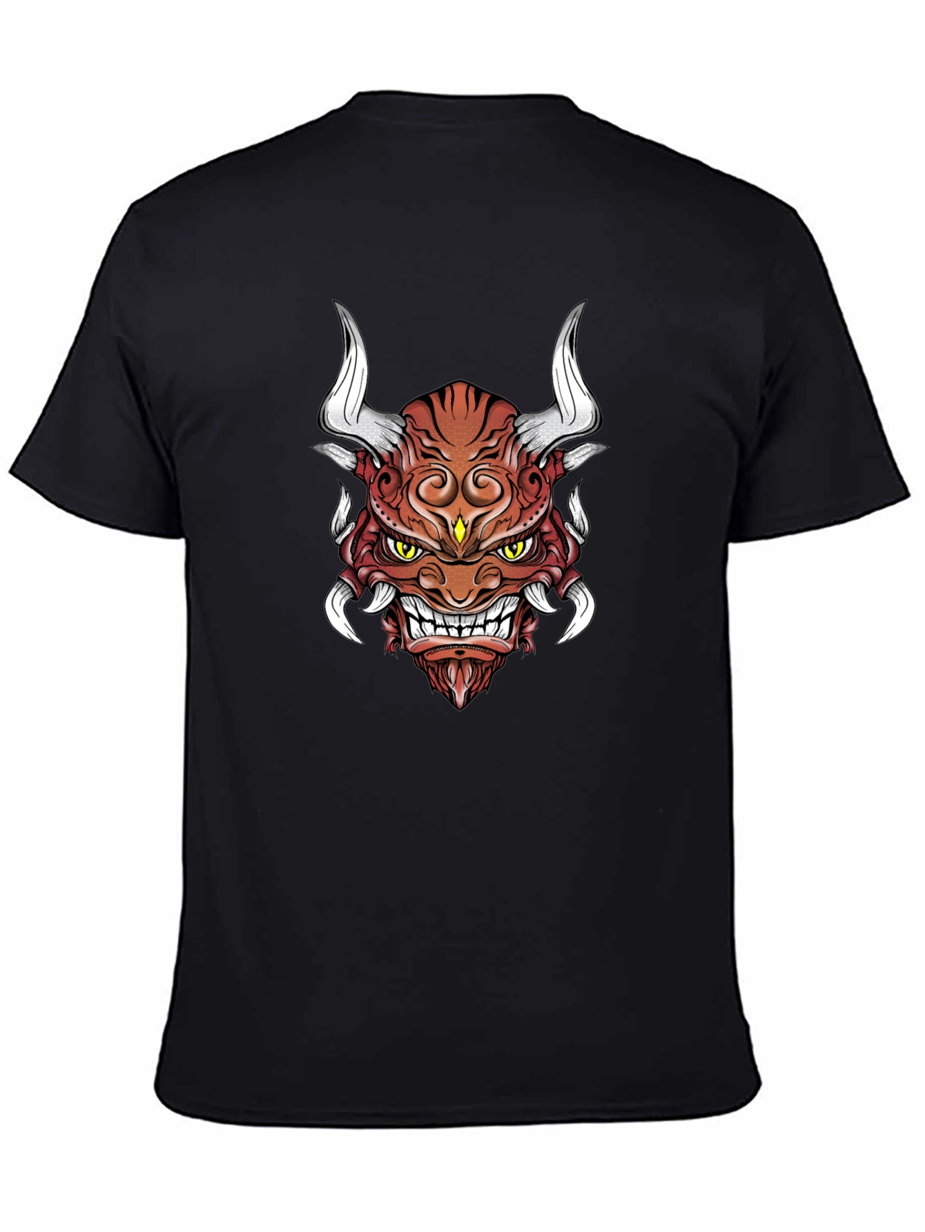 Demon Oni Mask Graphic T-Shirt