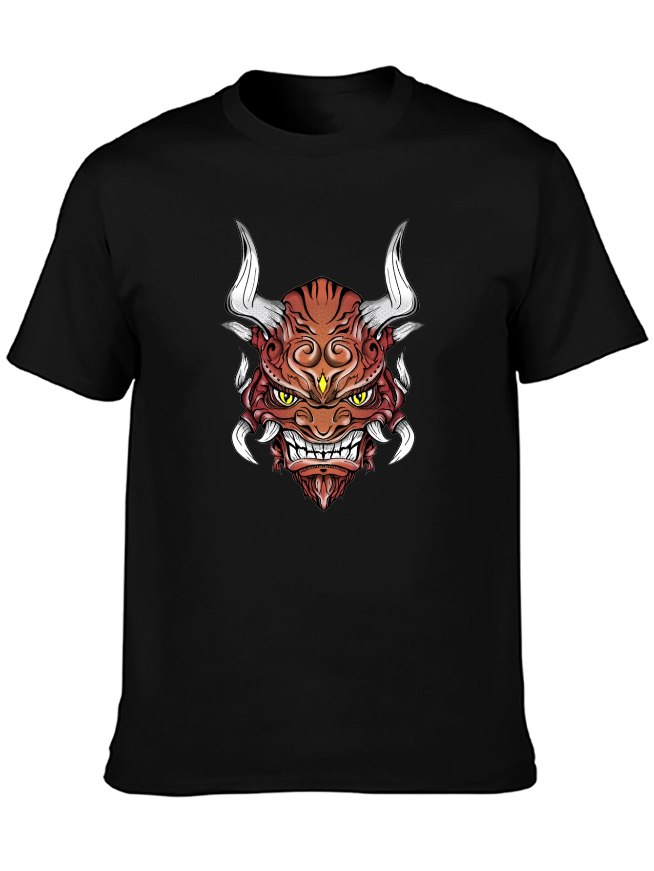 Demon Oni Mask Graphic T-Shirt