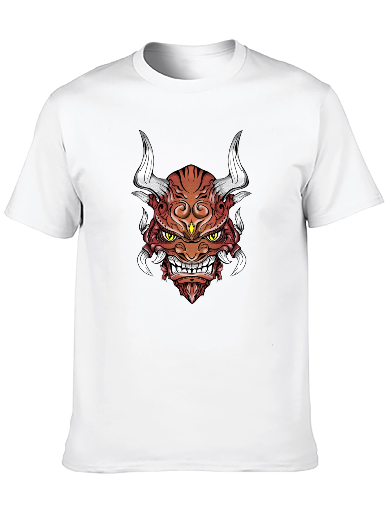 Demon Oni Mask Graphic T-Shirt