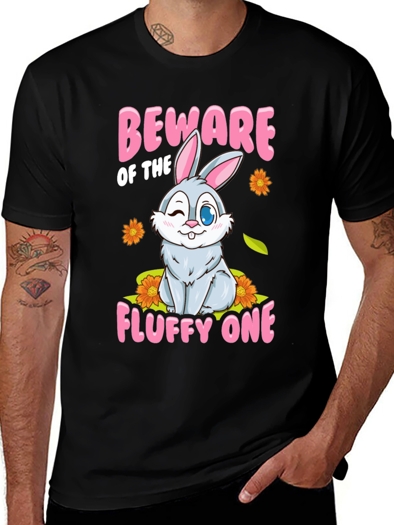 Beware of the Fluffy One Bunny T-Shirt