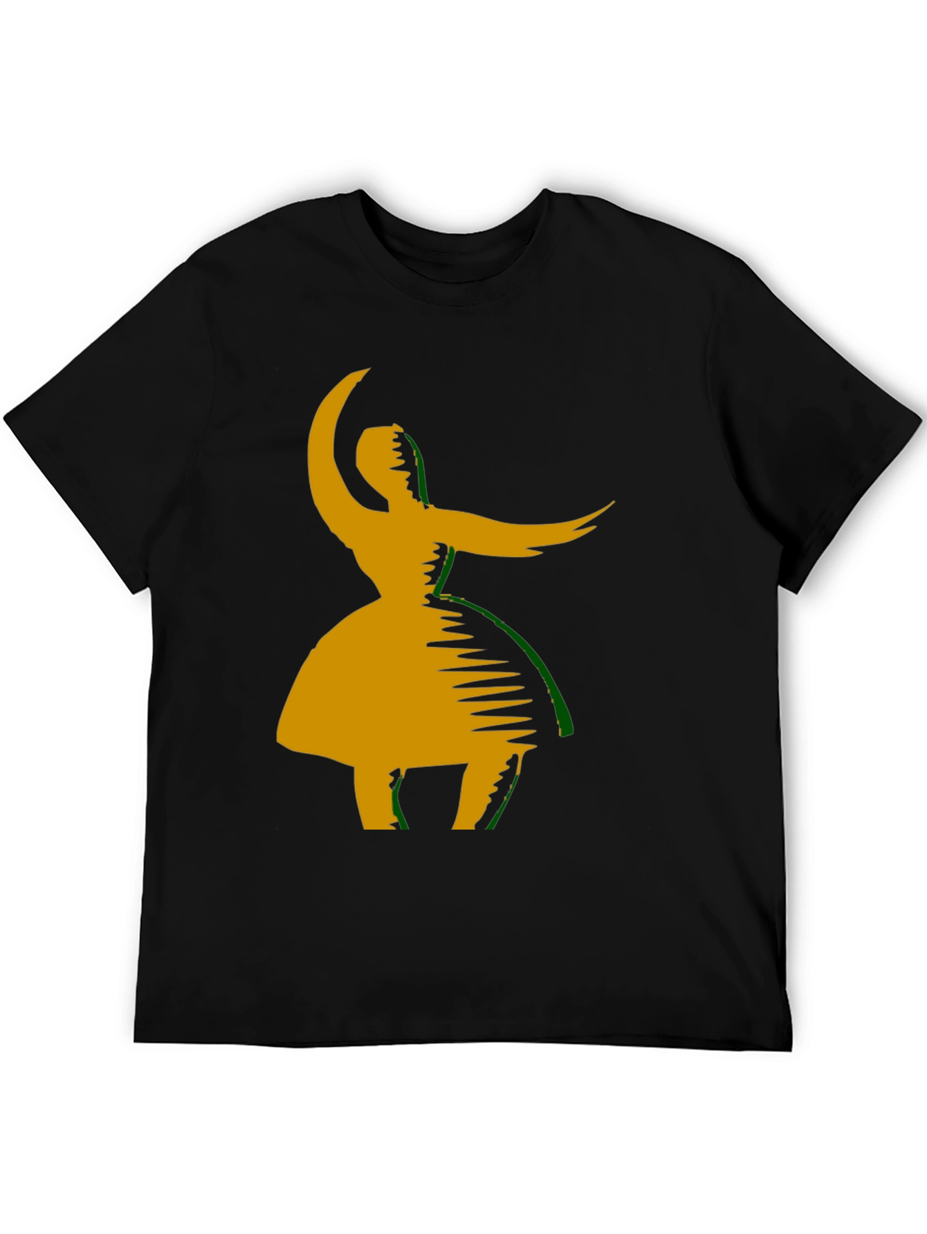 Dance Silhouette Graphic Tee - Black Cotton Blend