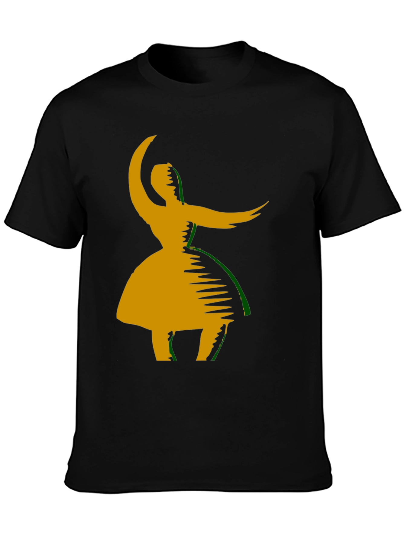 Dance Silhouette Graphic Tee - Black Cotton Blend