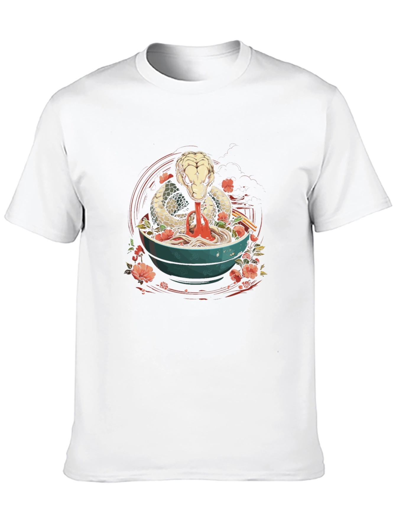 Snake Ramen T-Shirt - Unique Graphic Tee