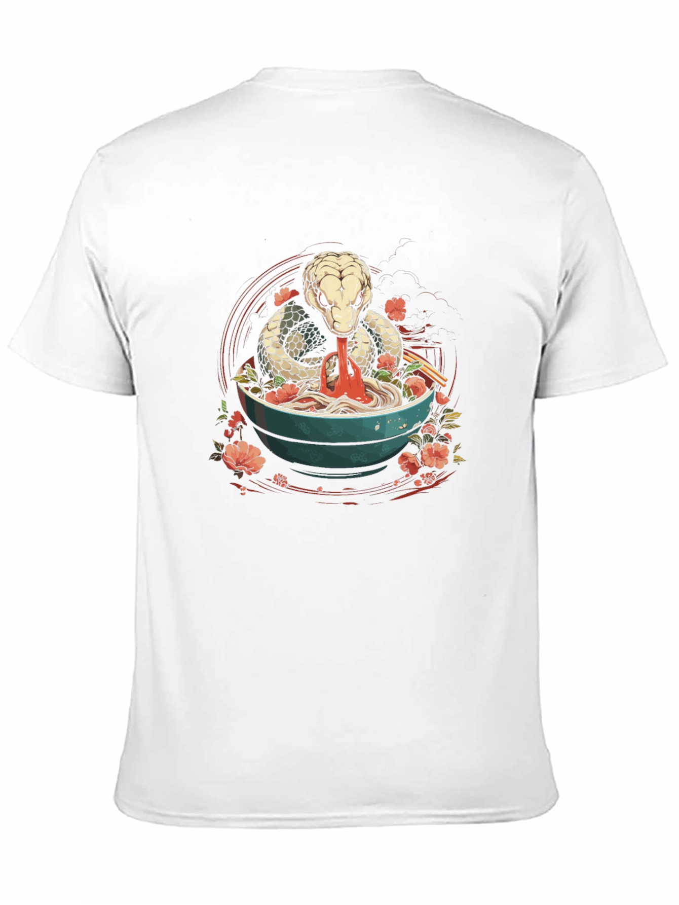 Snake Ramen T-Shirt - Unique Graphic Tee