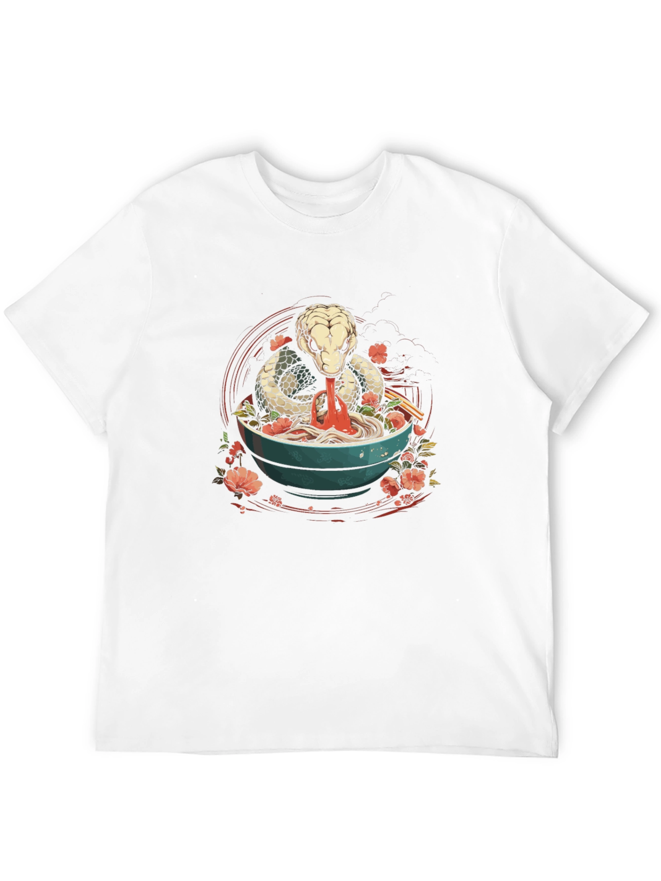 Snake Ramen T-Shirt - Unique Graphic Tee