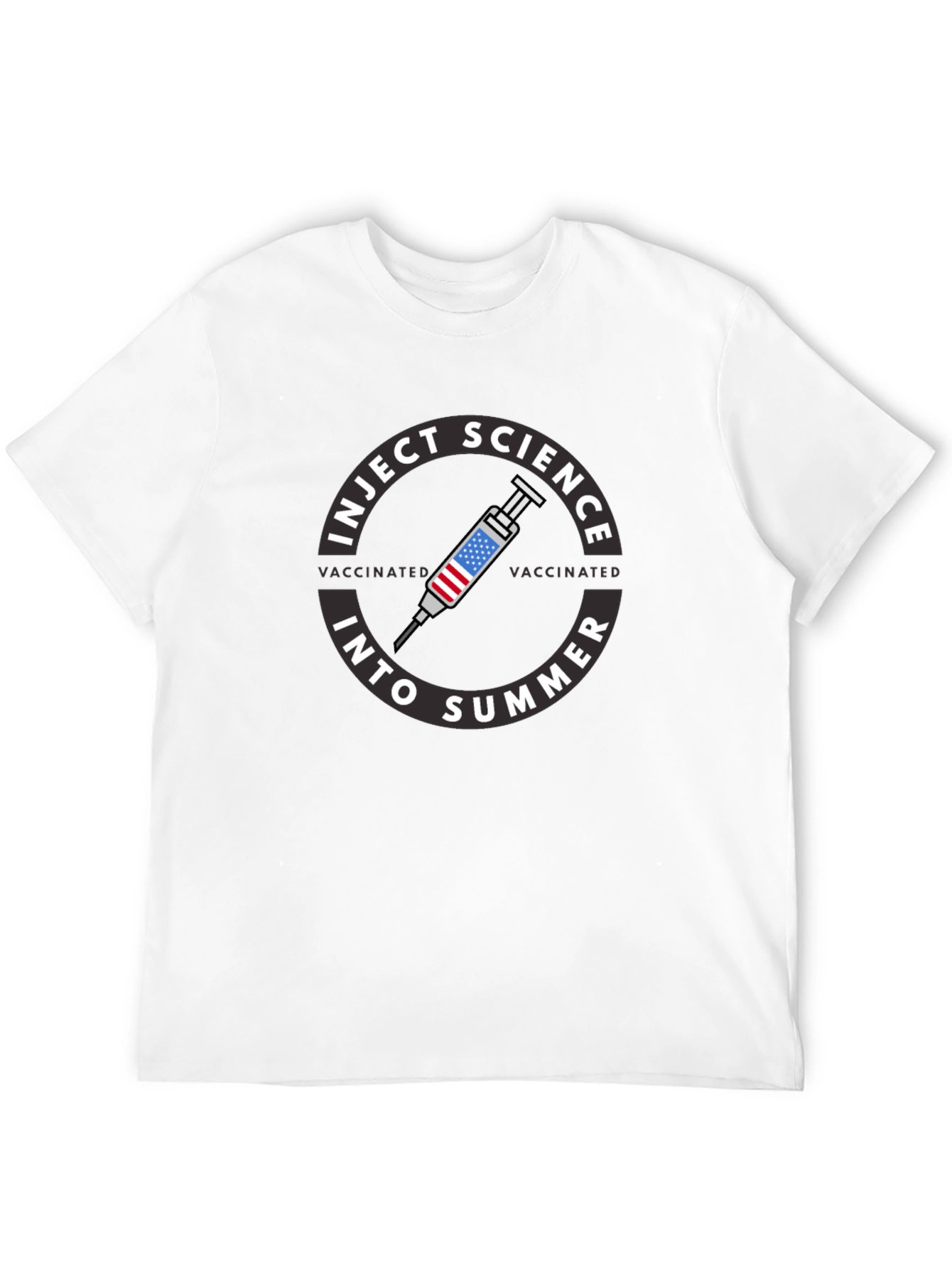 Inject Science Into Summer Vaccinated Graphic T-Shirt