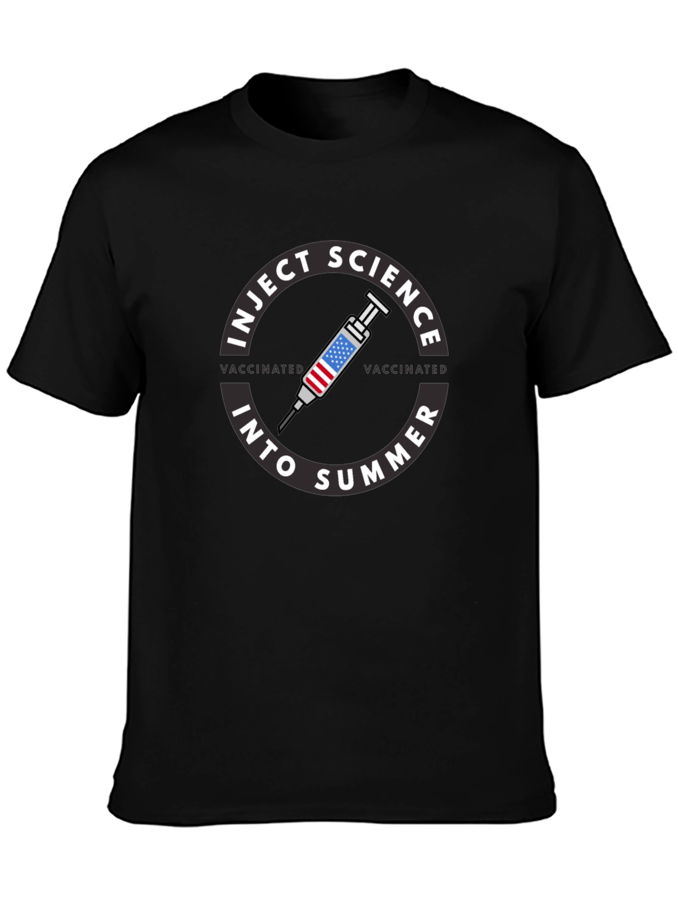 Inject Science Into Summer Vaccinated Graphic T-Shirt