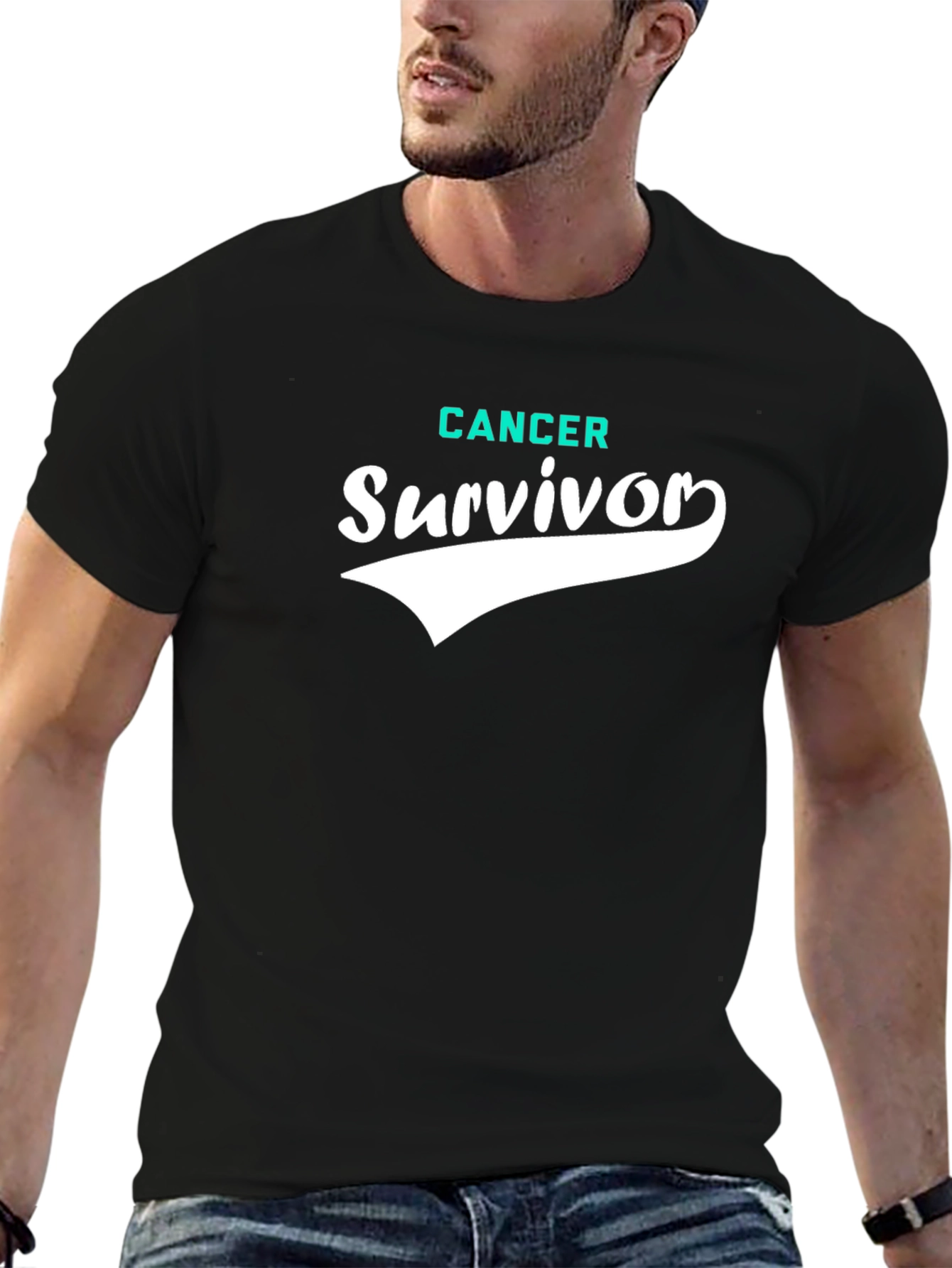 Cancer Survivor Graphic Tee - Black