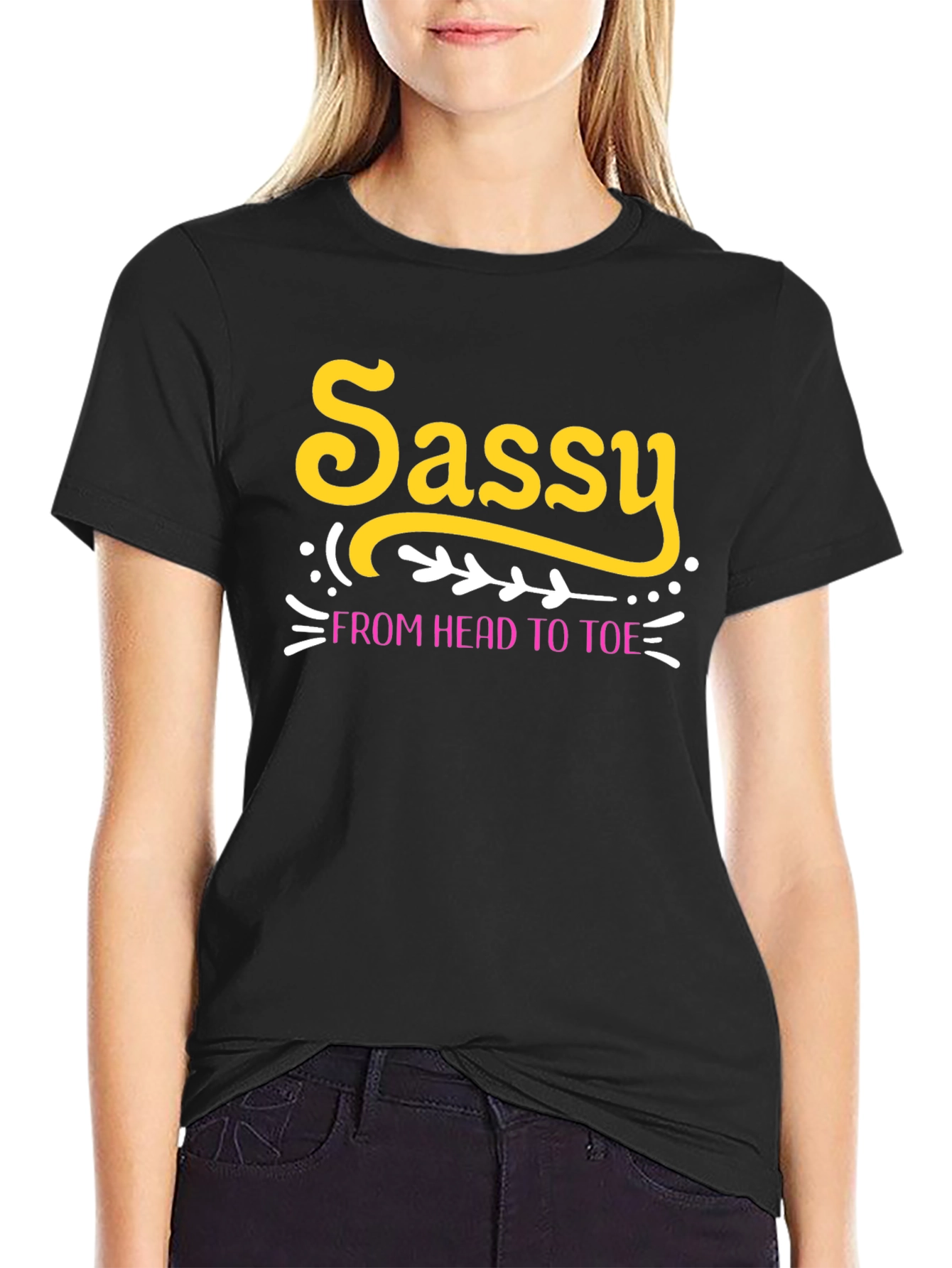 Sassy From Head To Toe Black Tee
