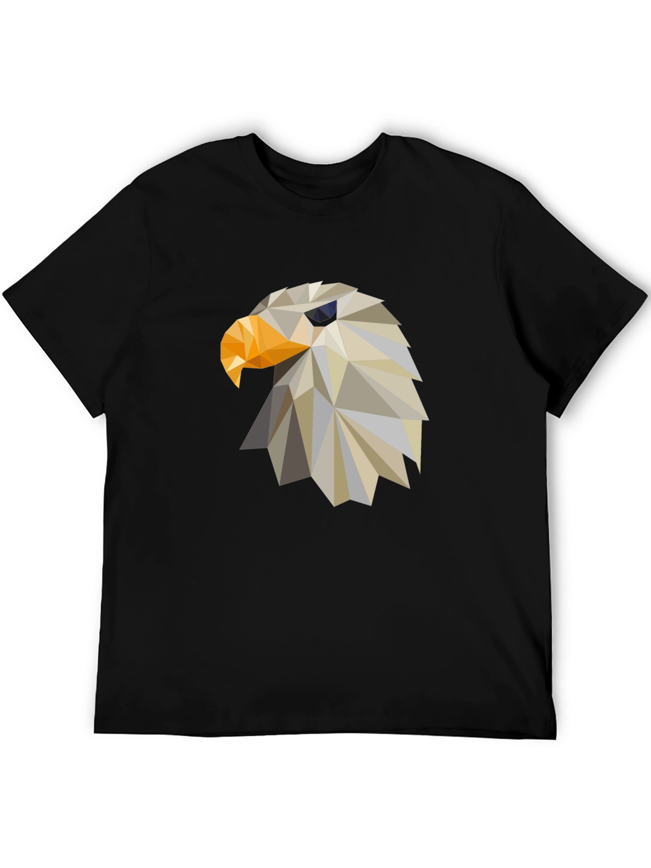 Geometric Eagle Graphic Tee - Stylish Black Shirt