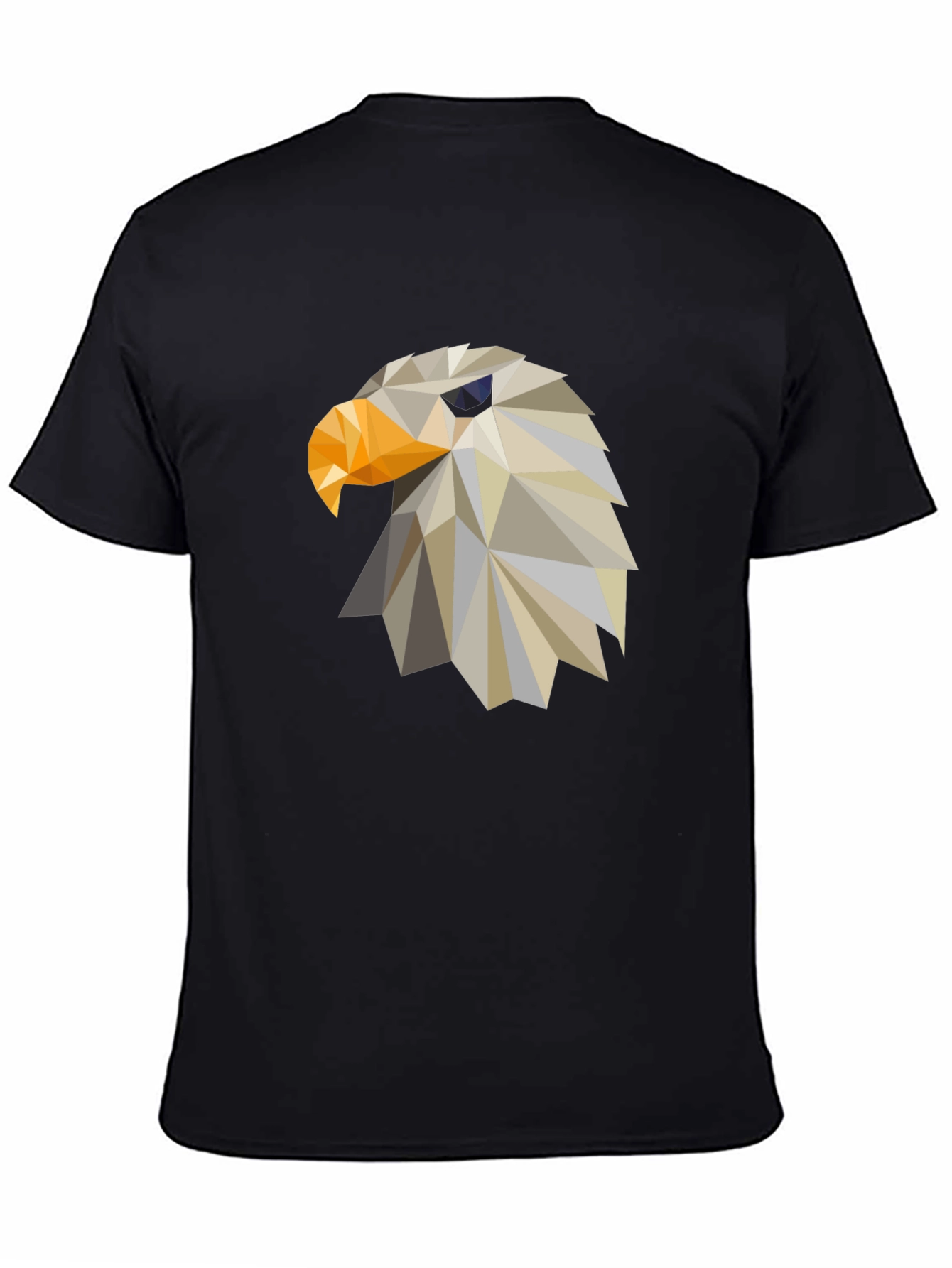 Geometric Eagle Graphic Tee - Stylish Black Shirt