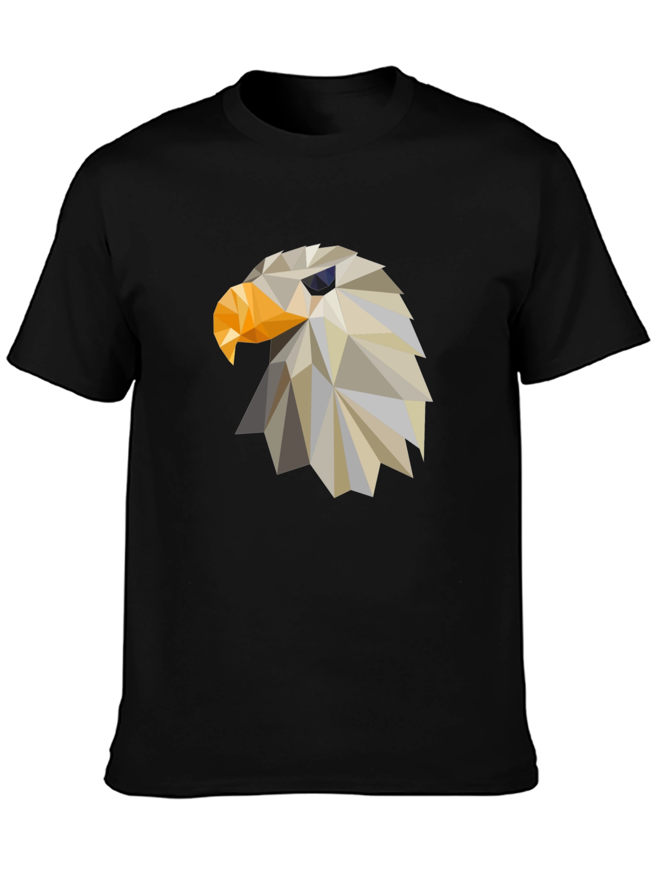 Geometric Eagle Graphic Tee - Stylish Black Shirt