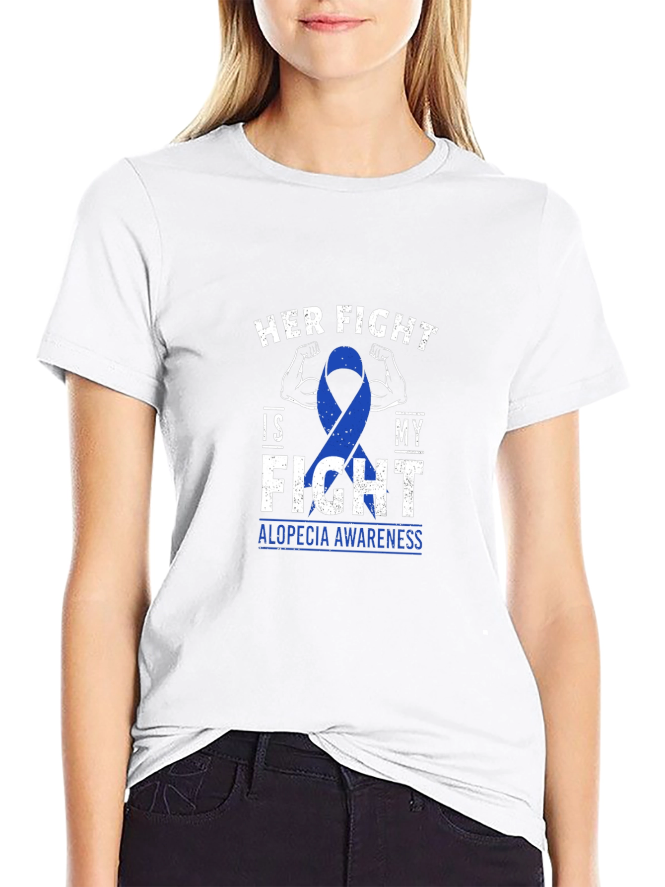Alopecia Awareness T-Shirt - Her Fight Is My Fight