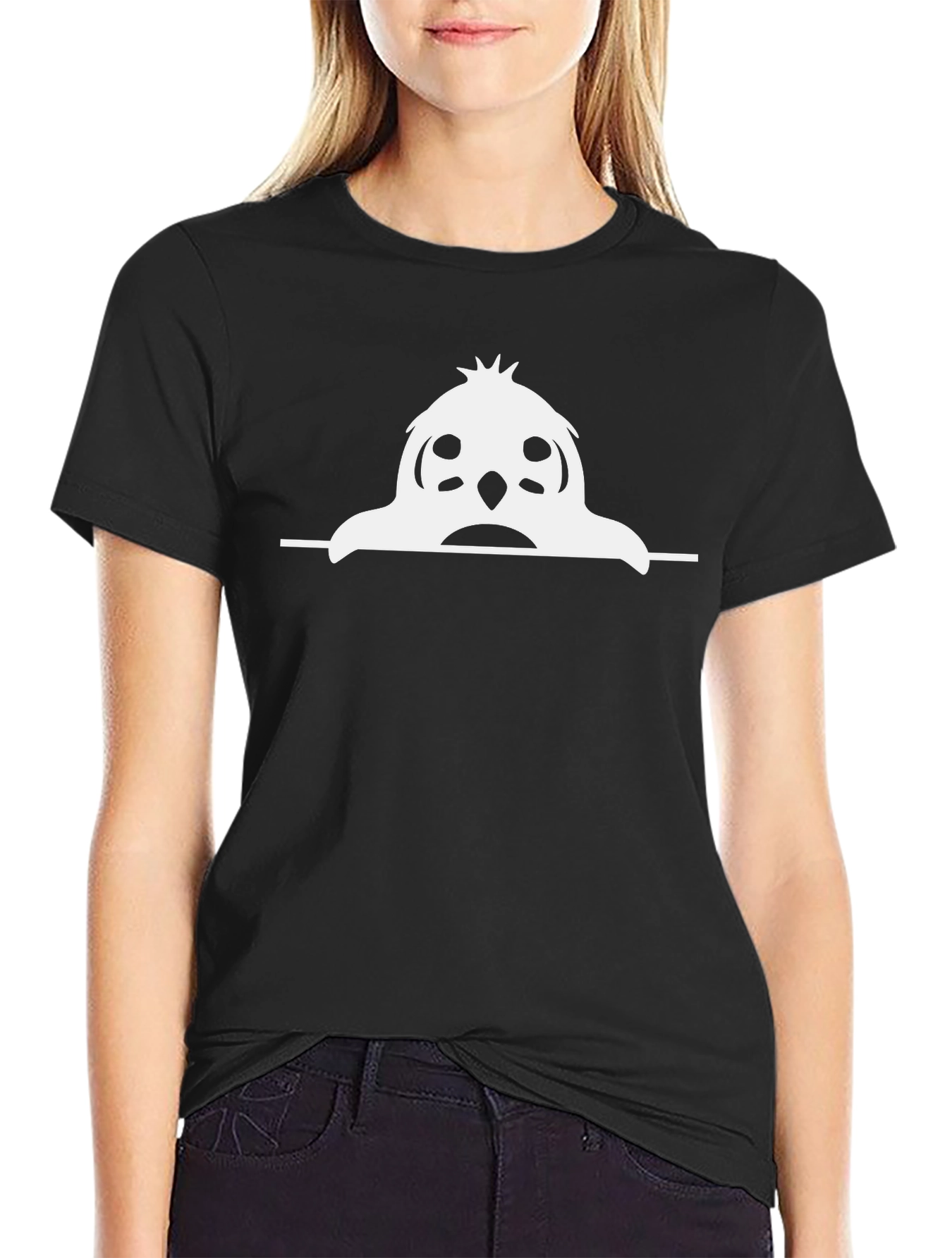Funny Cartoon Owl T-Shirt - Mens Black Tee