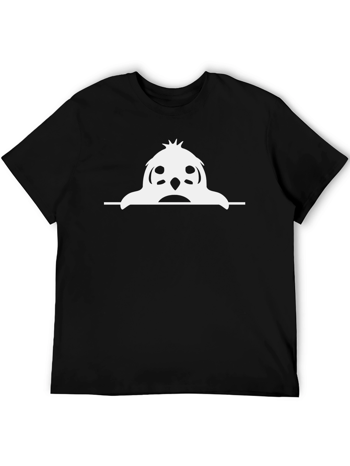 Funny Cartoon Owl T-Shirt - Mens Black Tee