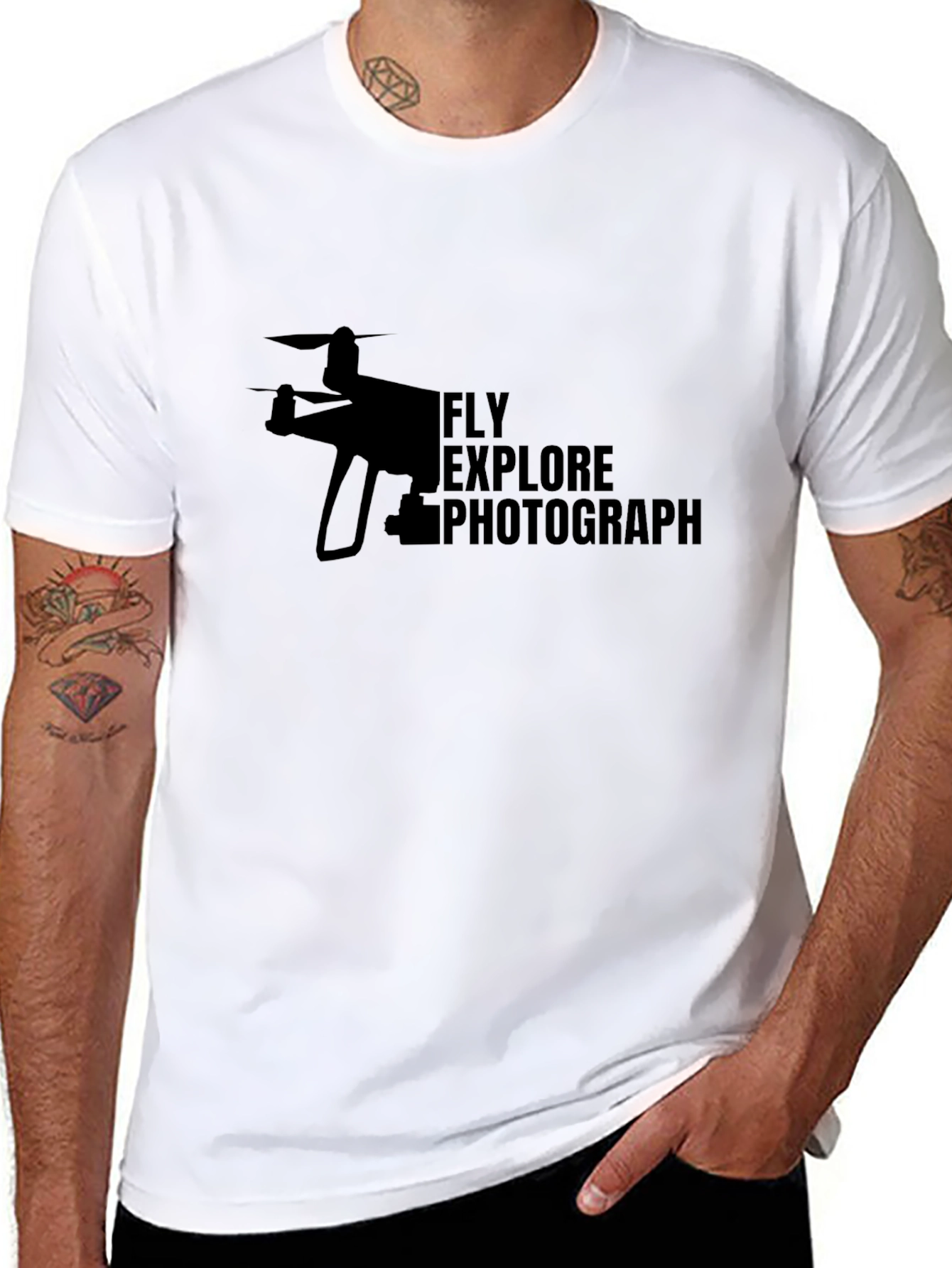 Fly Explore Photograph Drone Enthusiast T-Shirt