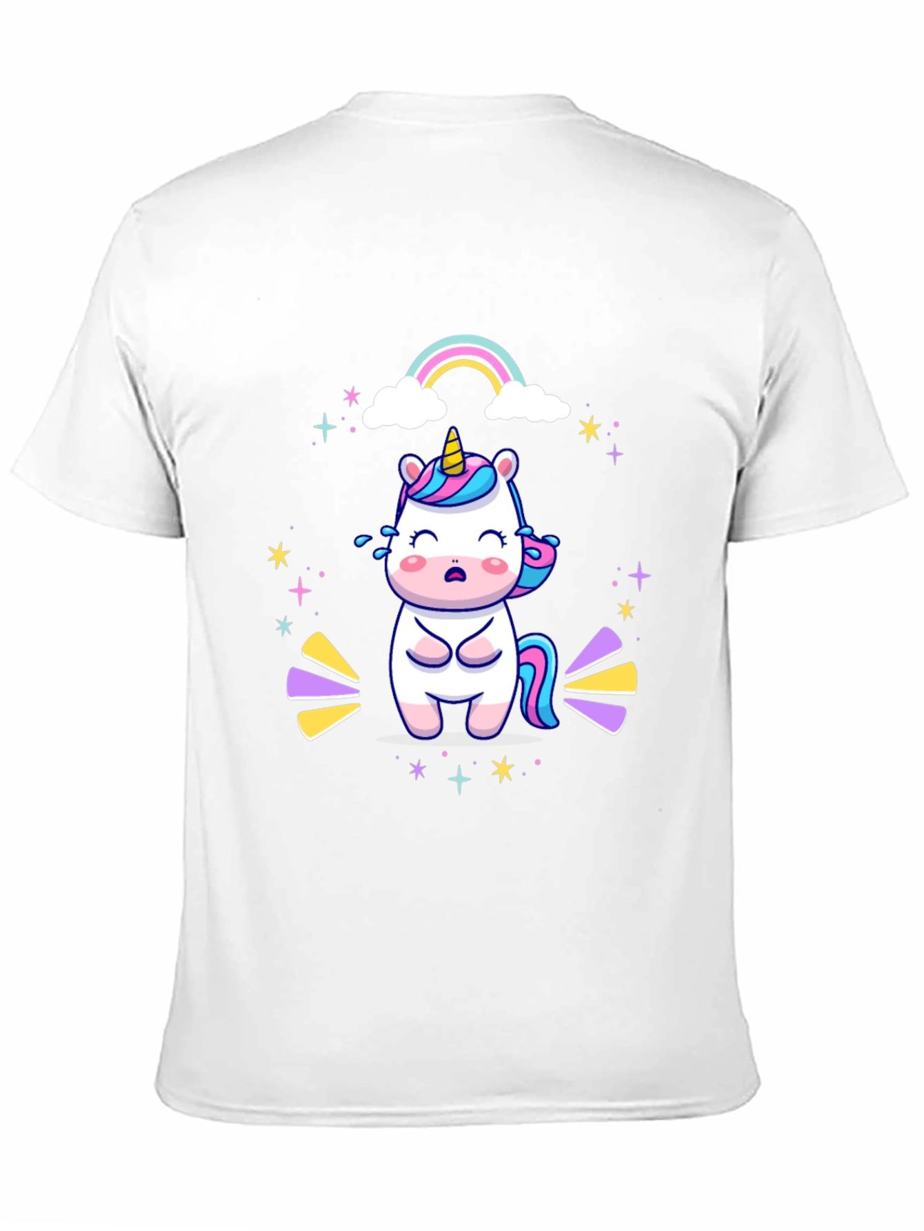 Unicorn Rainbow Graphic Tee - Black
