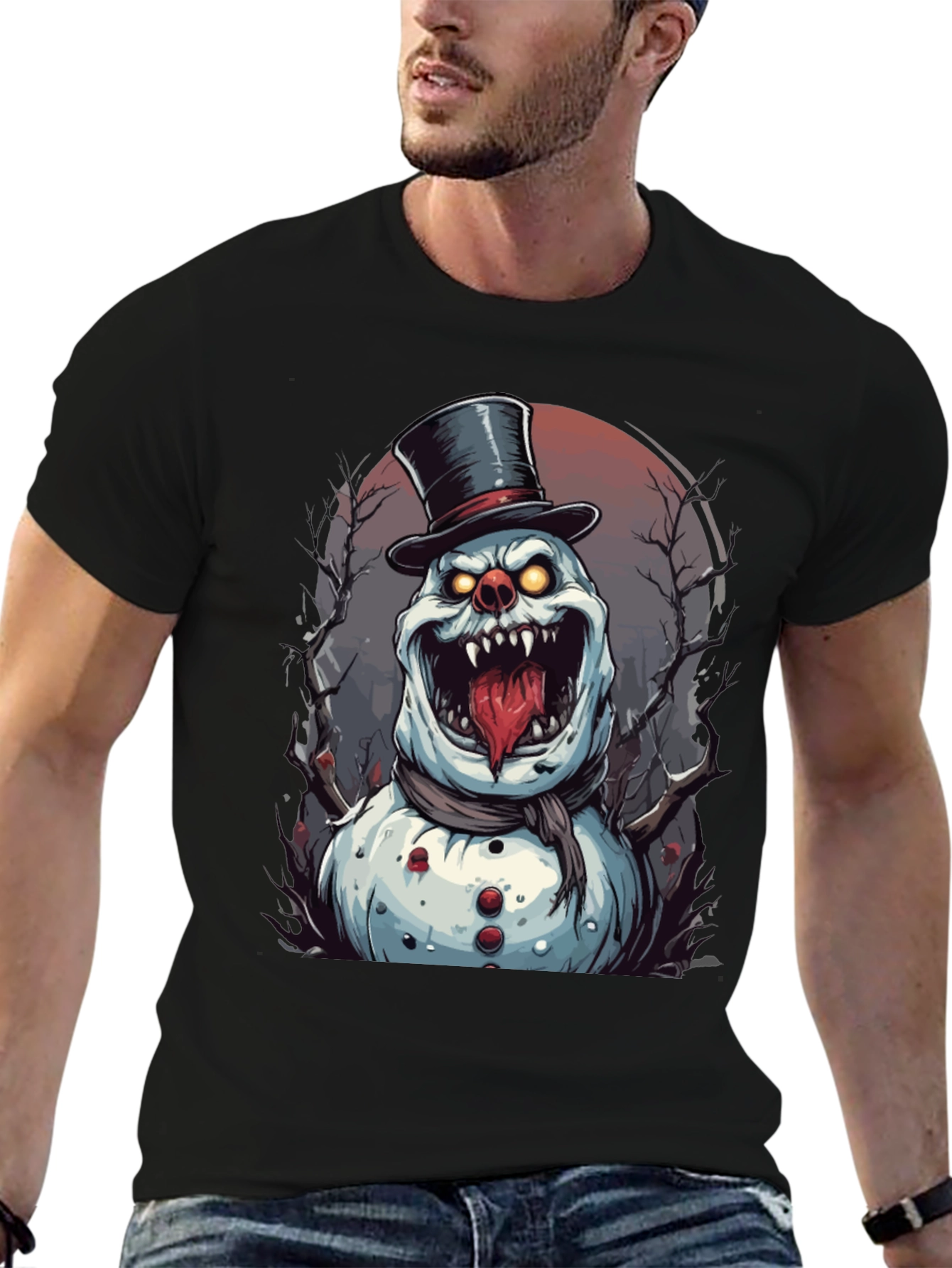 Scary Snowman Graphic Tee
