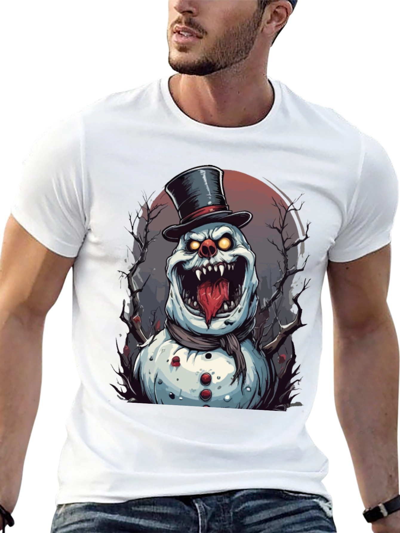 Scary Snowman Graphic Tee
